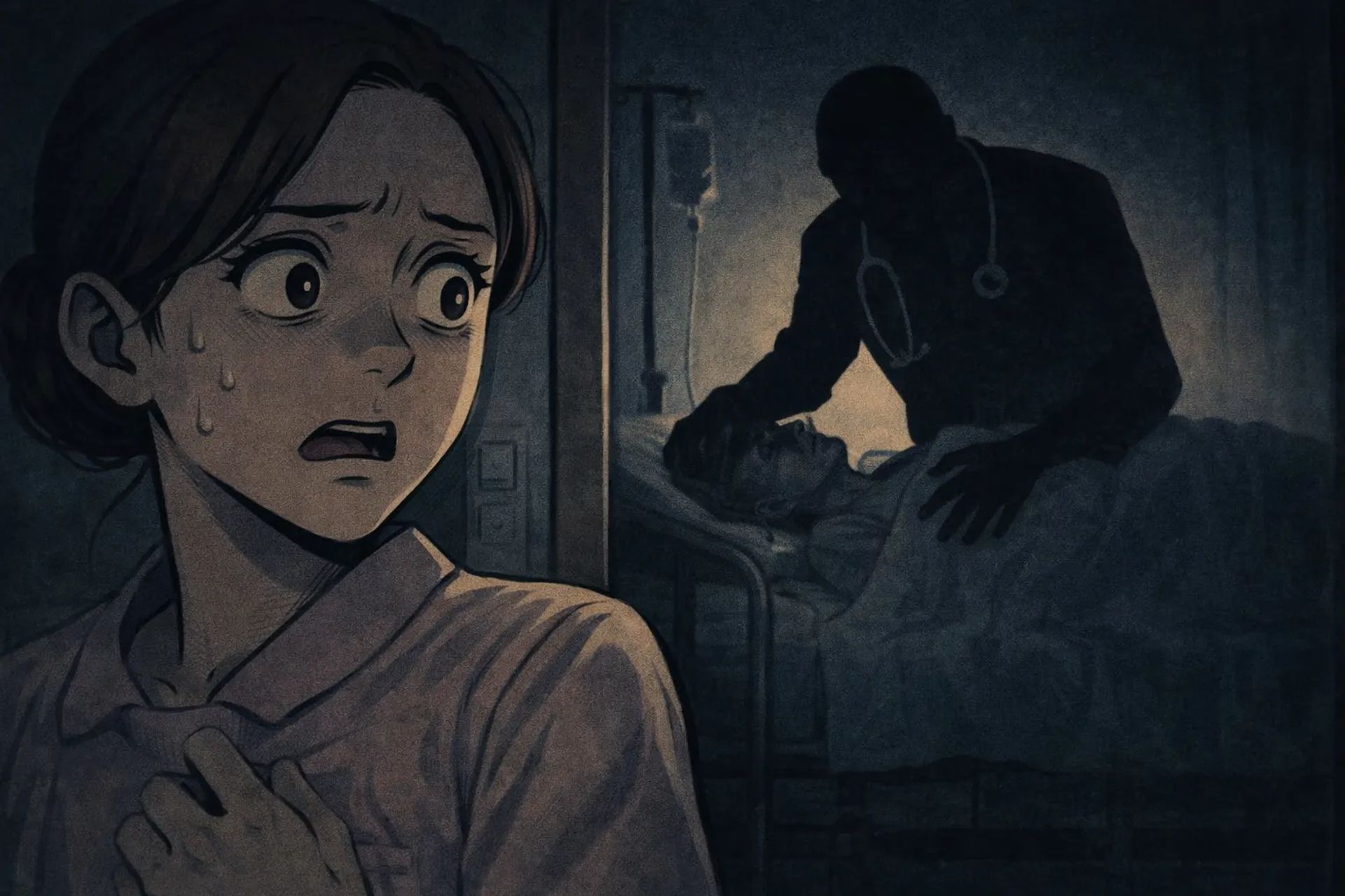 Japanese Ghost Story illustration "title: The Doctor in Black"