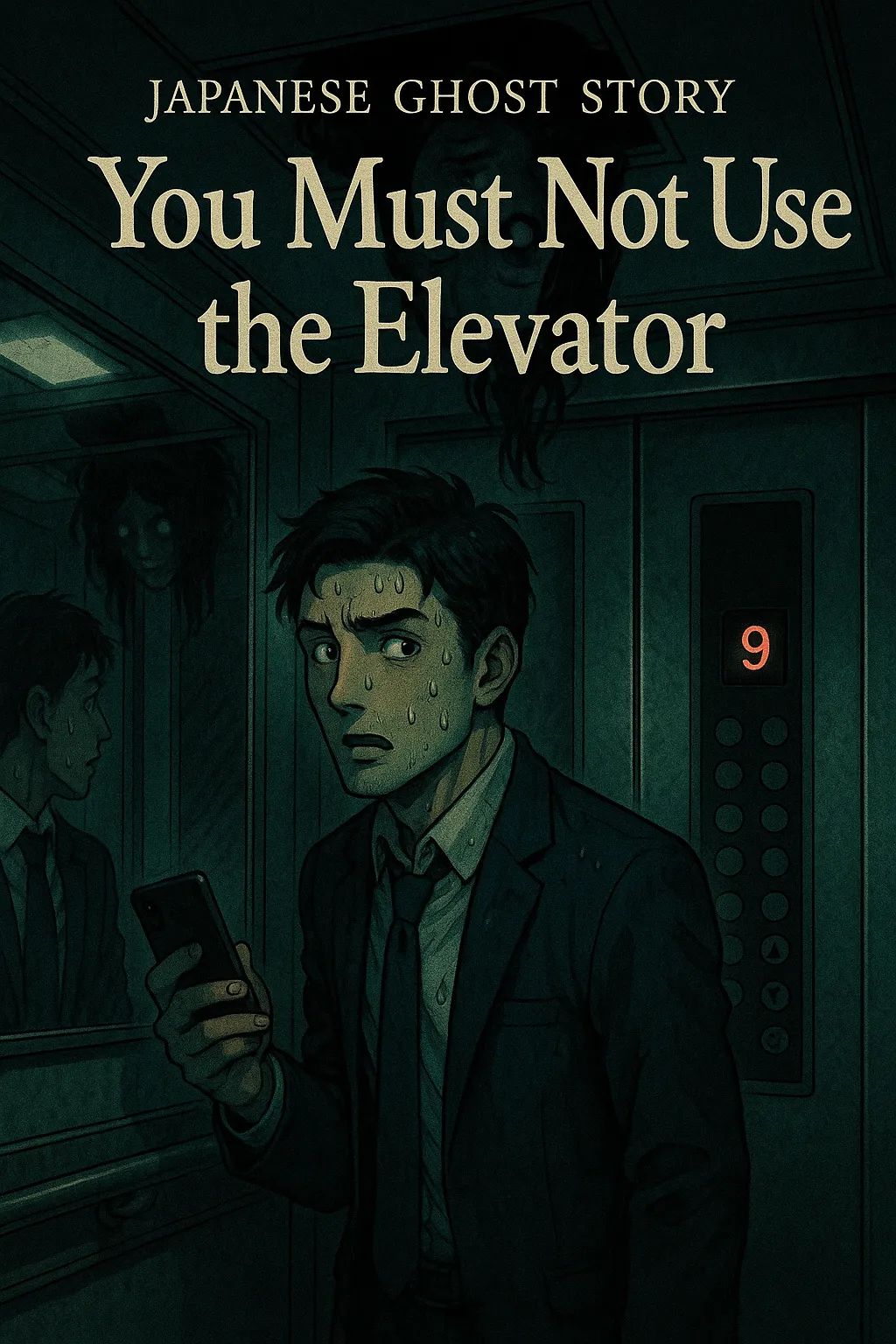 Japanese Ghost Story illustration "title: Do Not Use the Elevator"