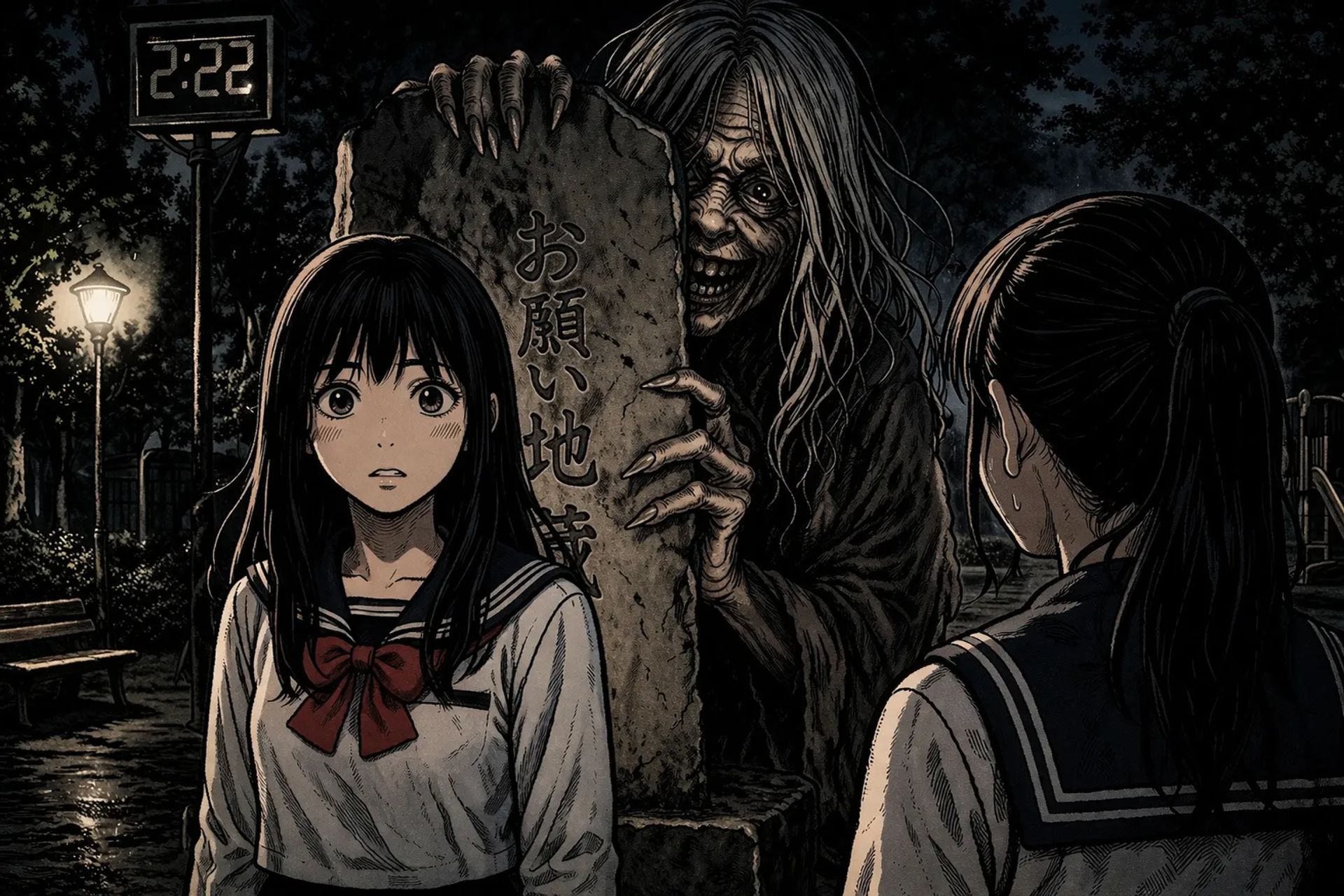 Japanese Ghost Story illustration "title: The Wish Hag"