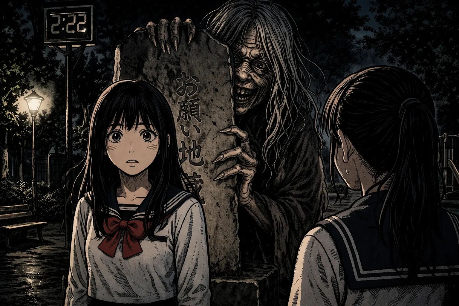 Japanese Ghost Story illustration "title: The Wish Hag"