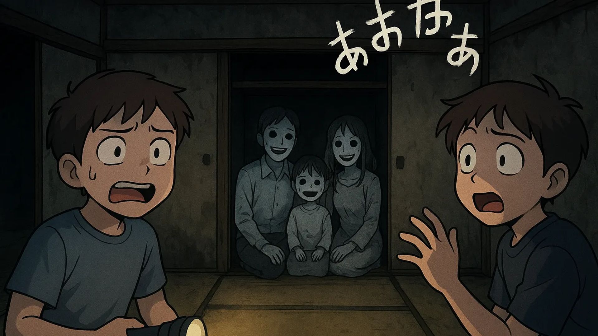 Japanese Ghost Story illustration "title: The Exploration Game"