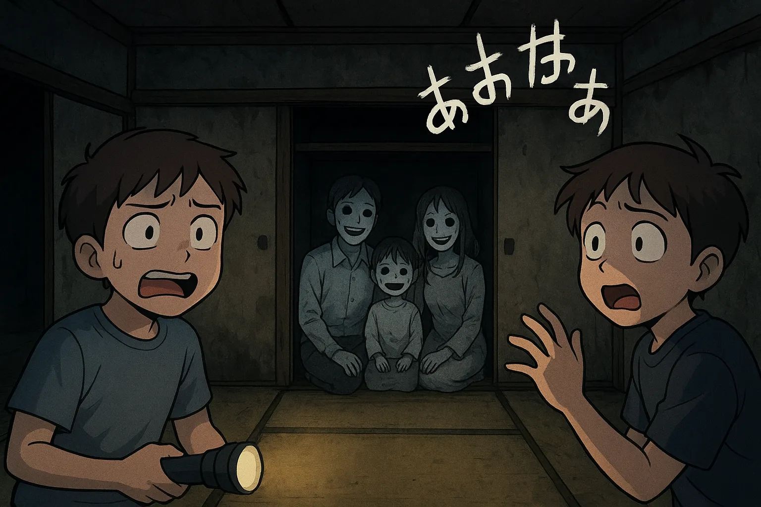 Japanese Ghost Story illustration "title: The Exploration Game"