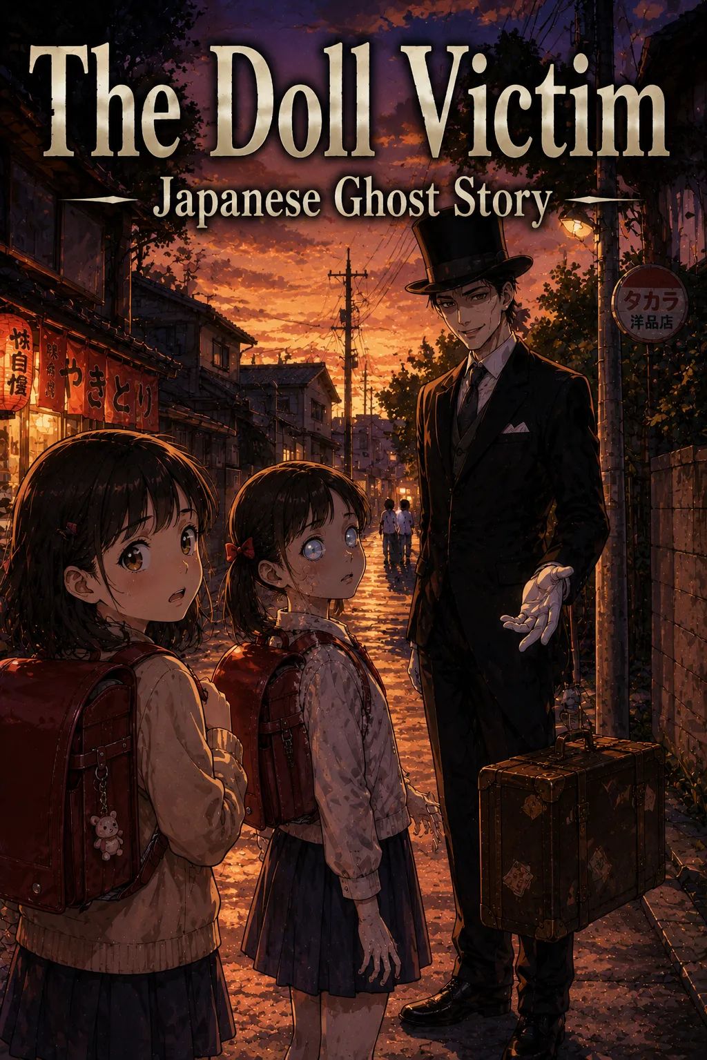 Japanese Ghost Story illustration "title: The Doll Victim"