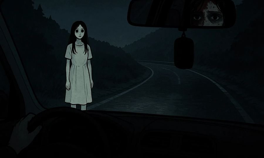 山道の彼女