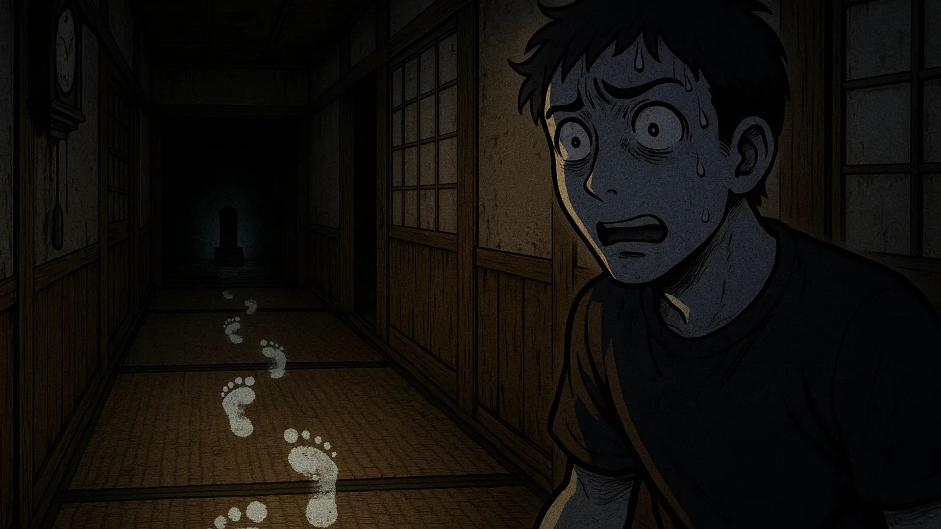 Japanese Ghost Story illustration "title: The Old House's Occupant"