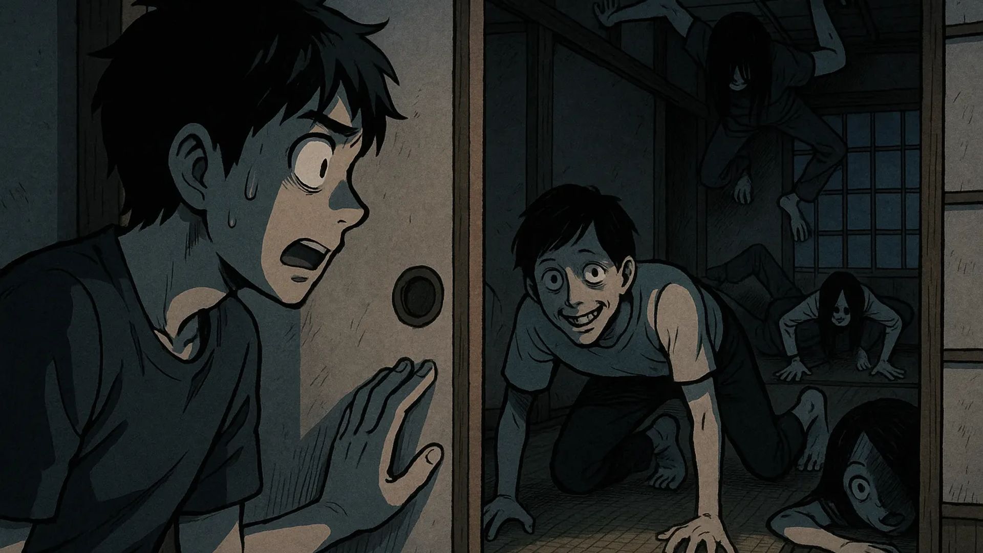 Japanese Ghost Story illustration "title: A Memorable guesthouse"