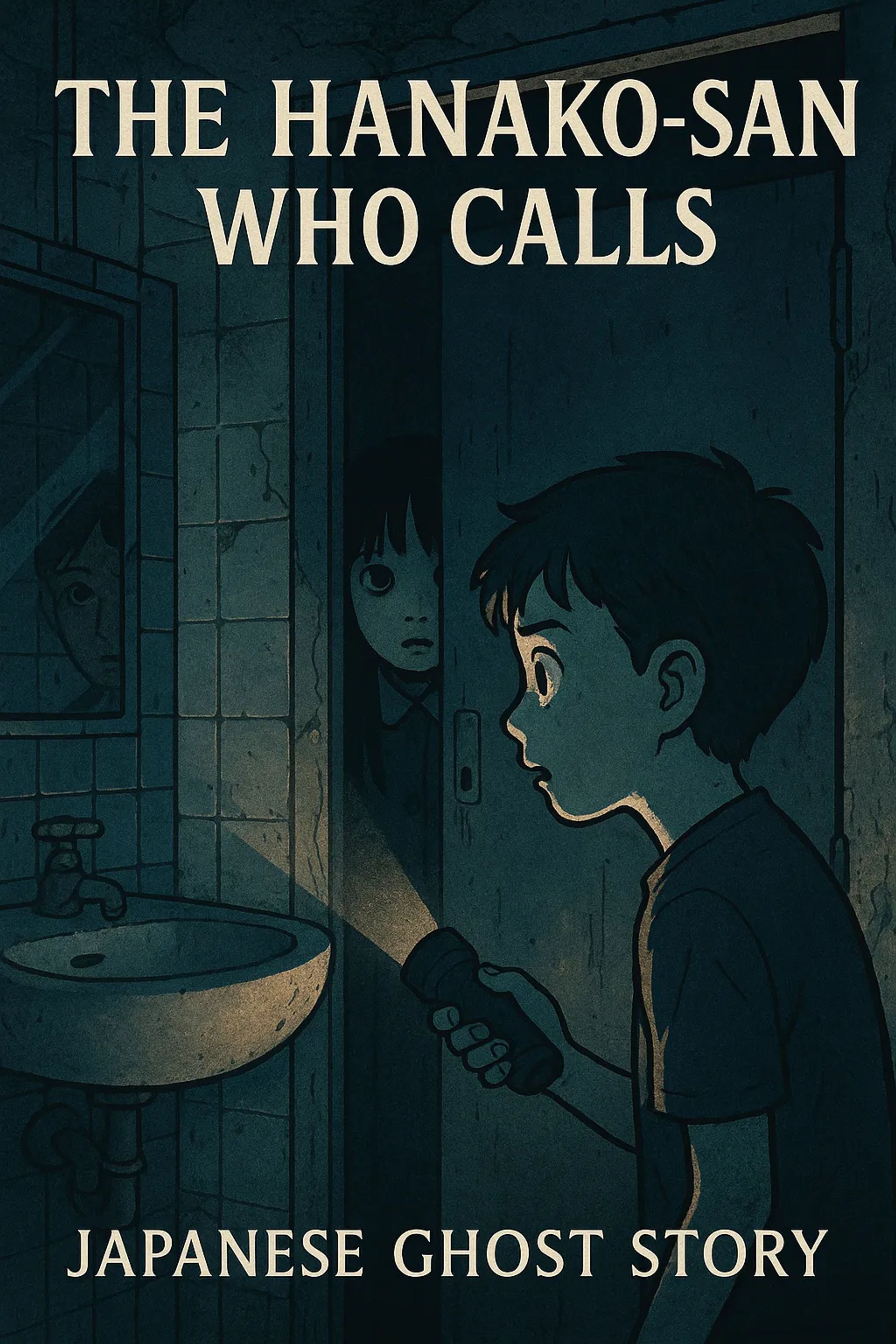 Japanese Ghost Story illustration "title: The Hanako-san Who Calls"