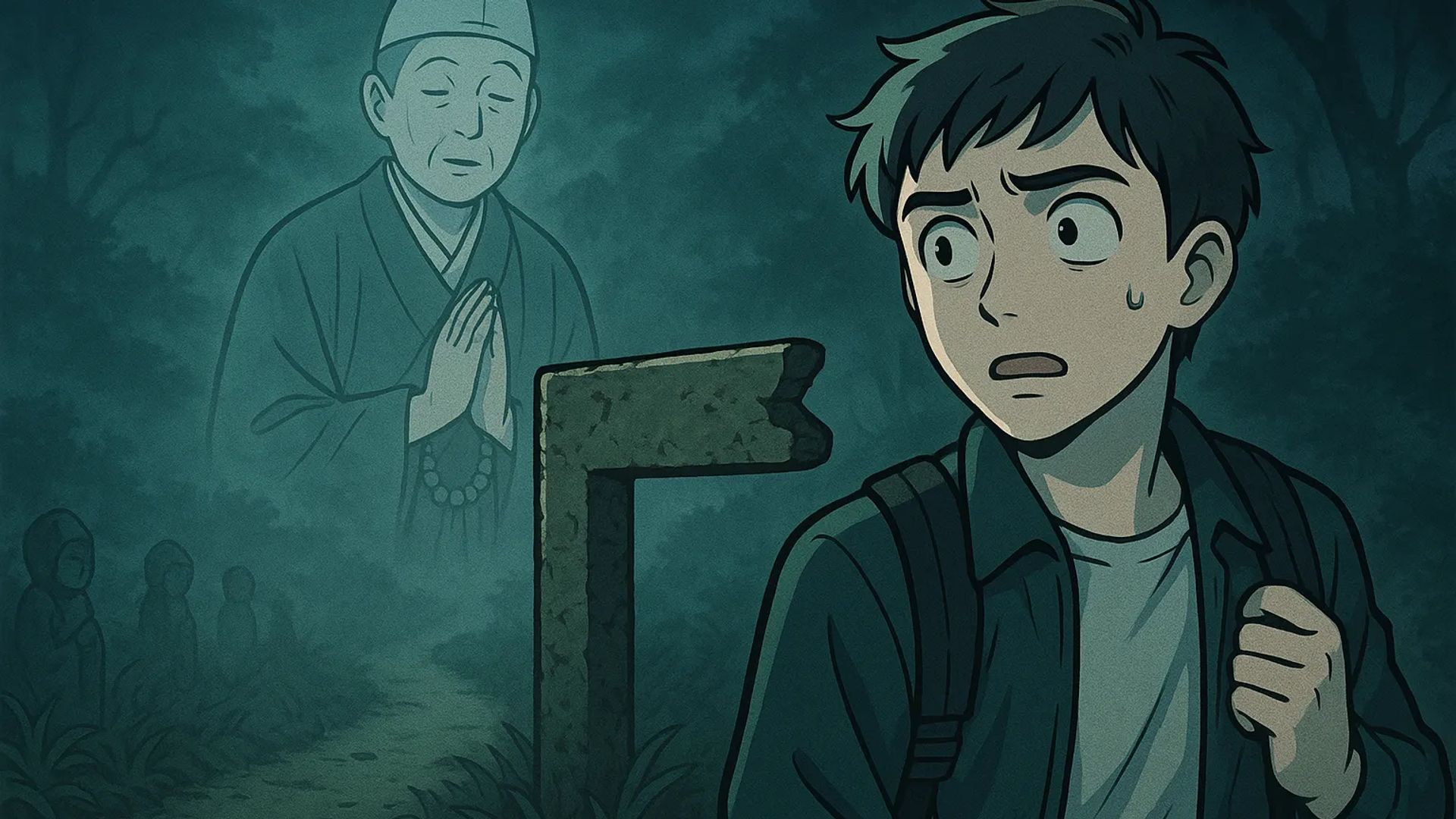 Japanese Ghost Story illustration "title: The Missing Milestone"