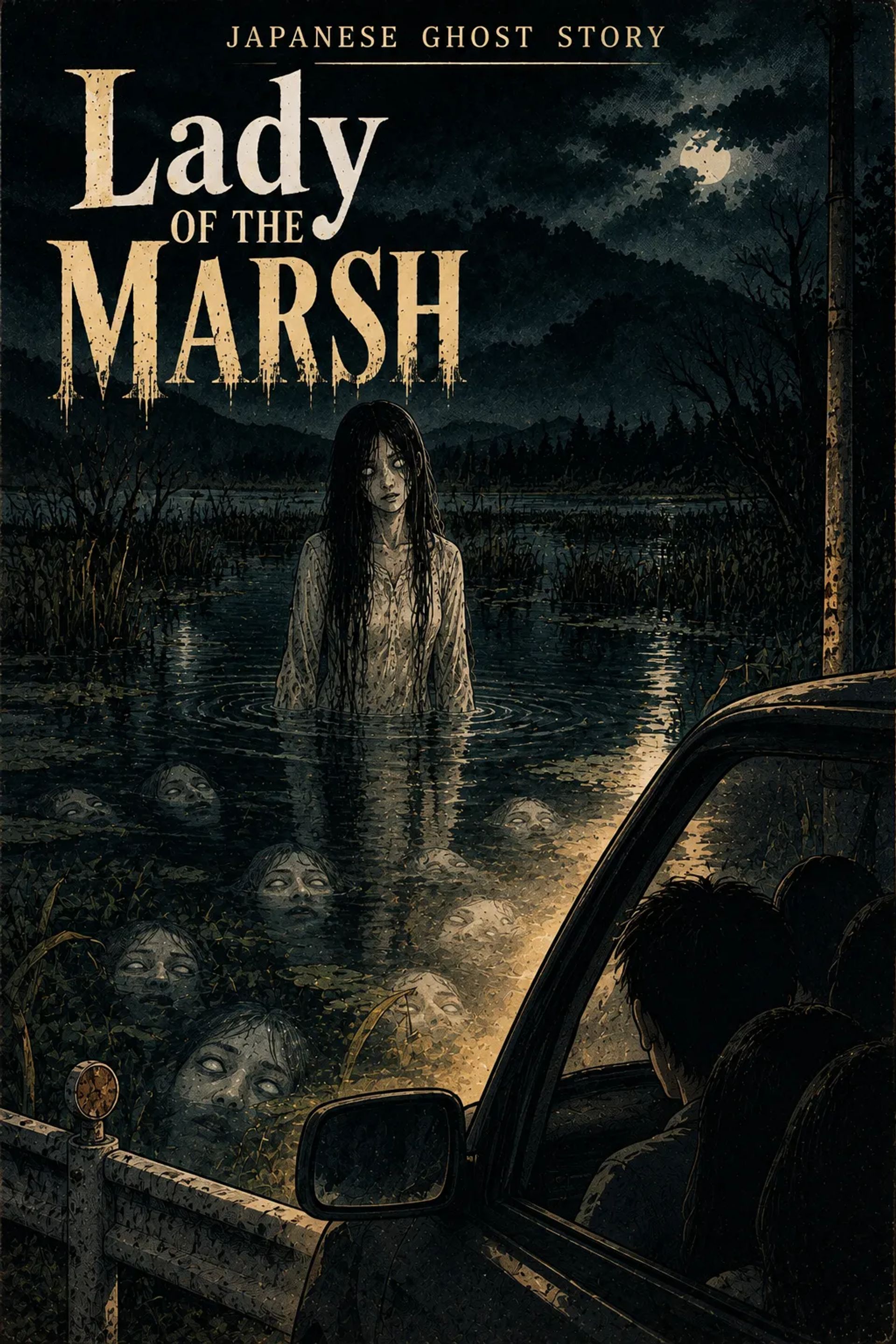 Japanese Ghost Story illustration "title: Lady of the Marsh"