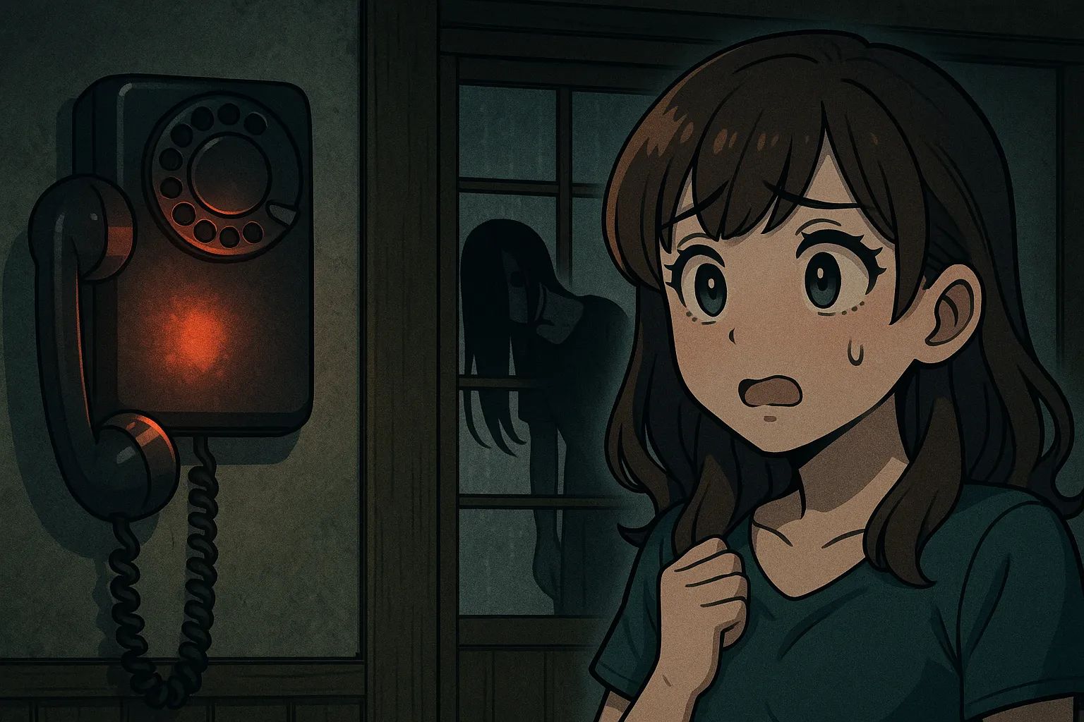 Japanese Ghost Story illustration "title: The Phone Call From My Sister's Friend"