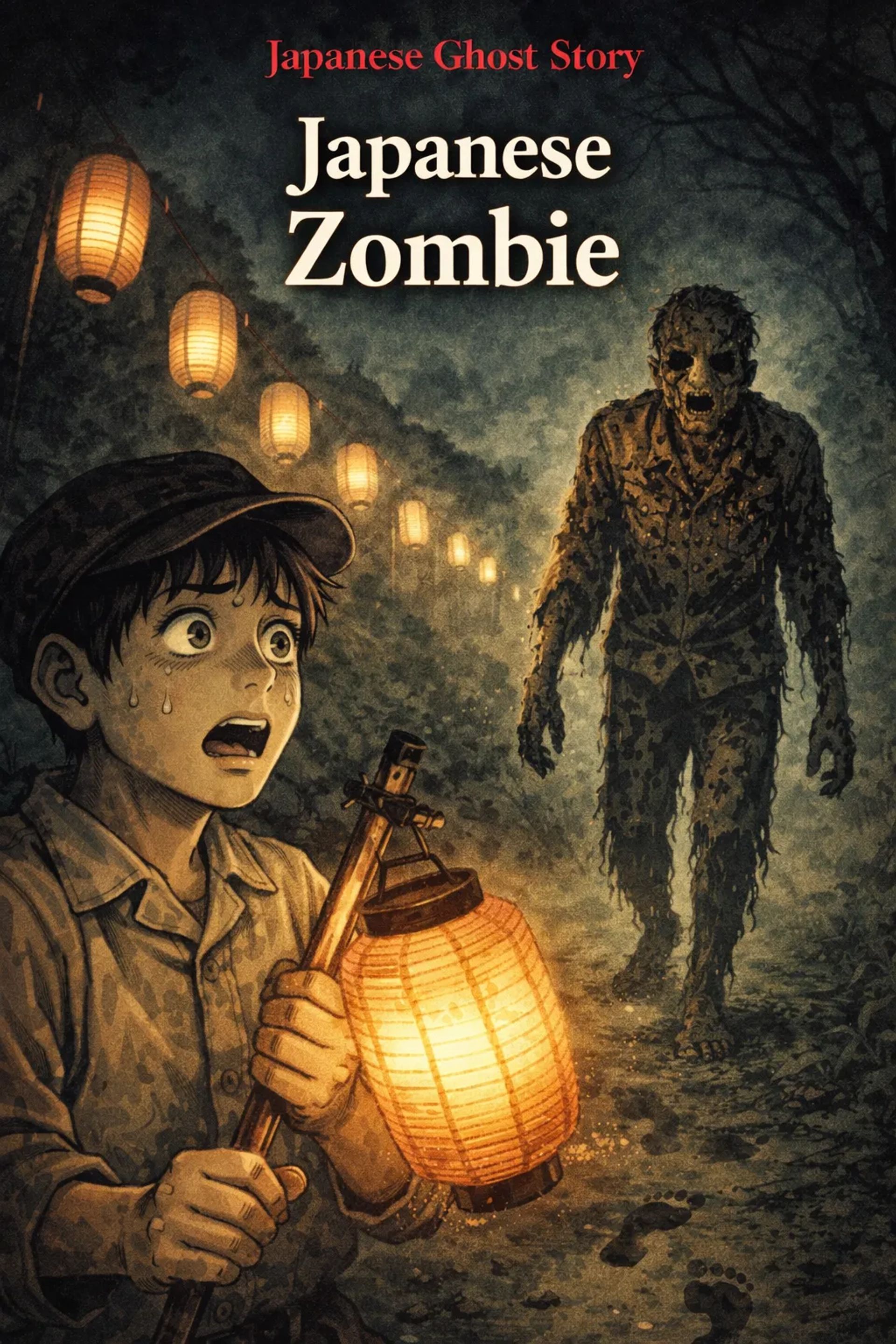 Japanese Ghost Story illustration "title: Japanese Zombie"