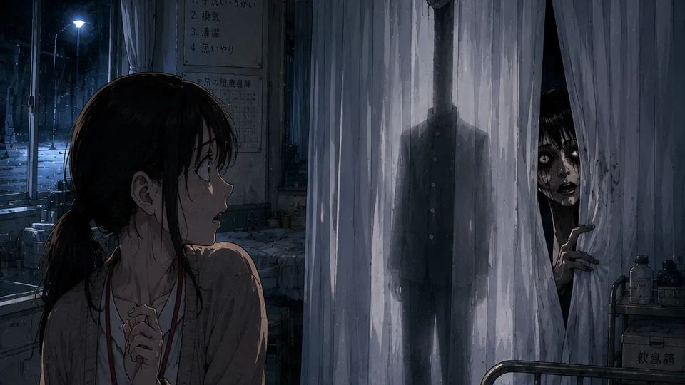 The Curtain in the School Infirmary