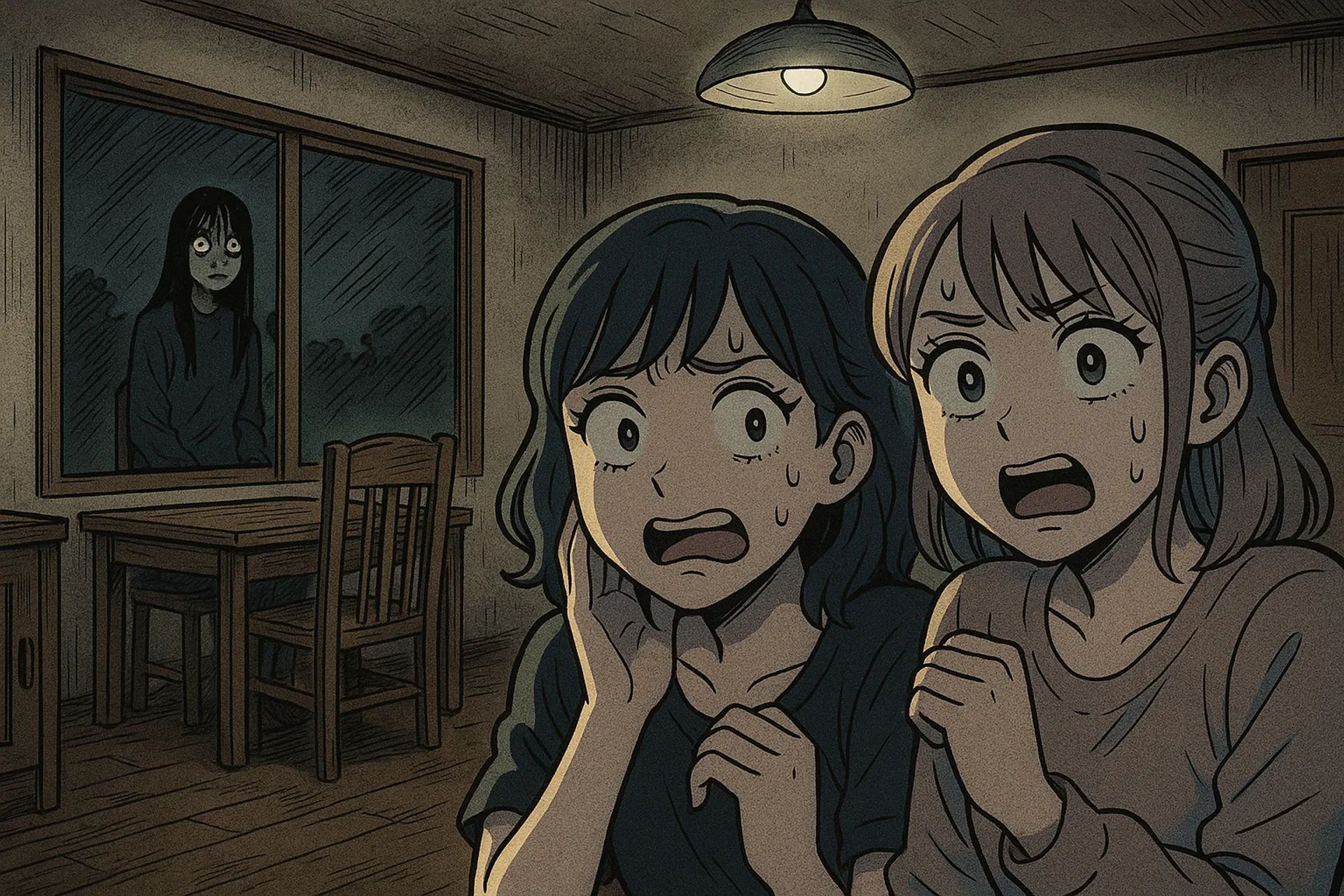 Japanese Ghost Story illustration "title: Share House Member"