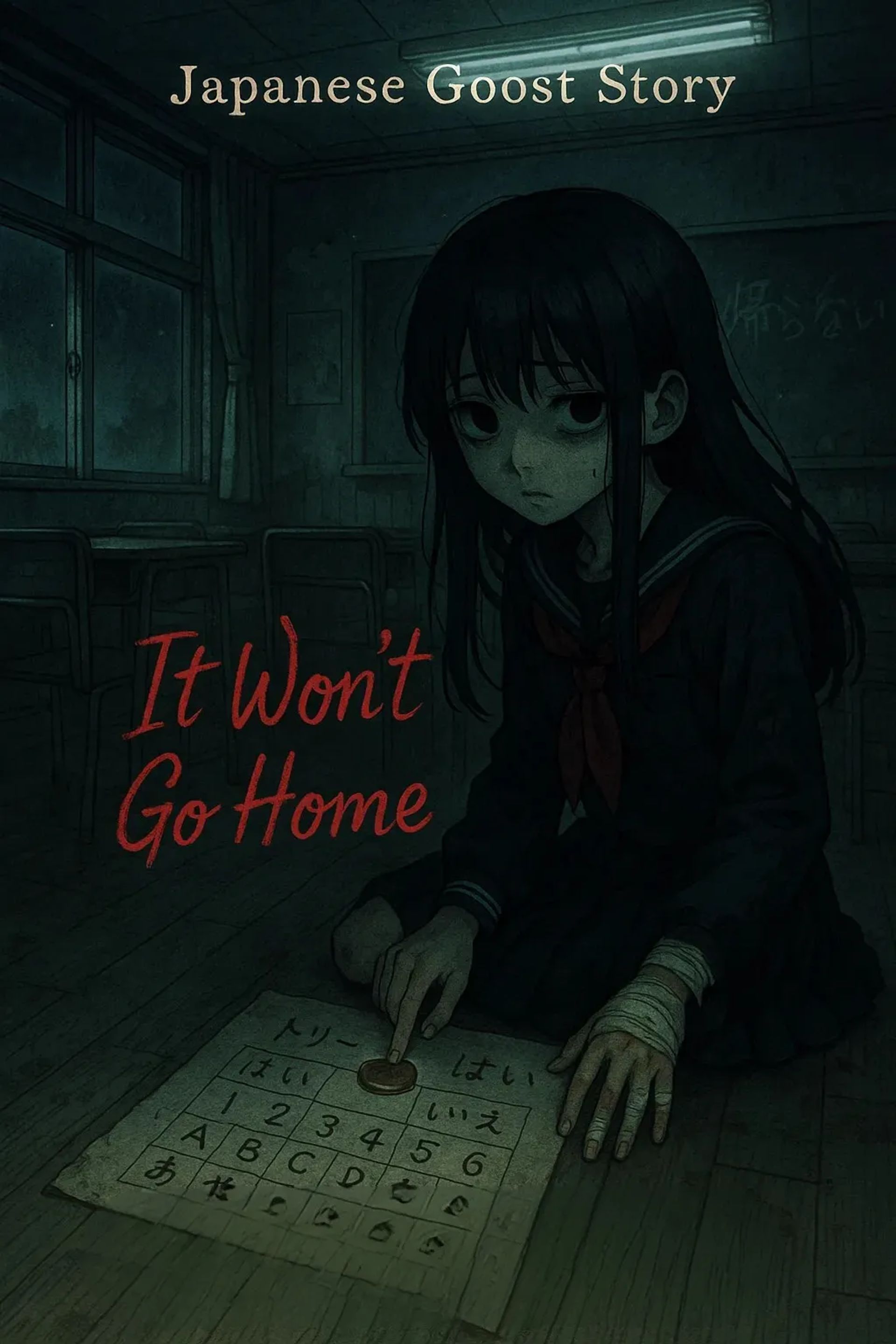 Japanese Ghost Story illustration "title: It Won't Go Home"