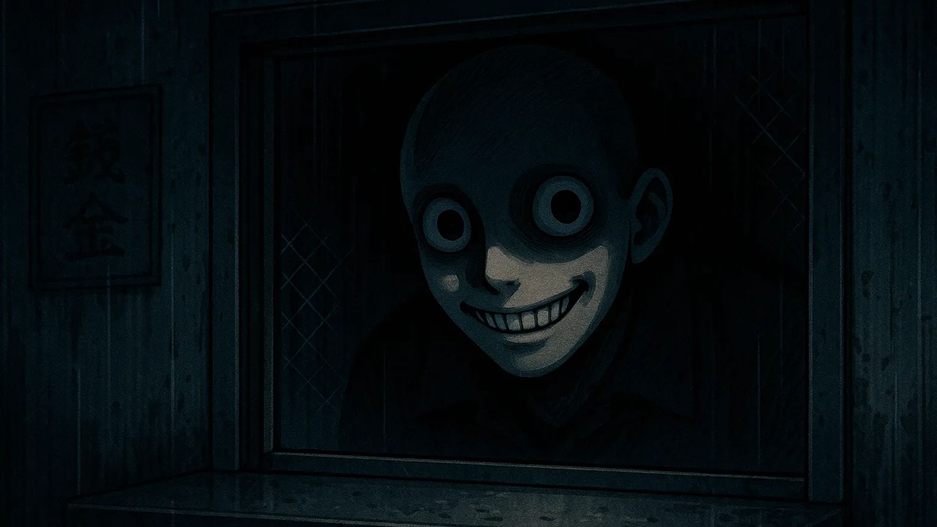 Japanese Ghost Story illustration "title: Beyond the Counter"