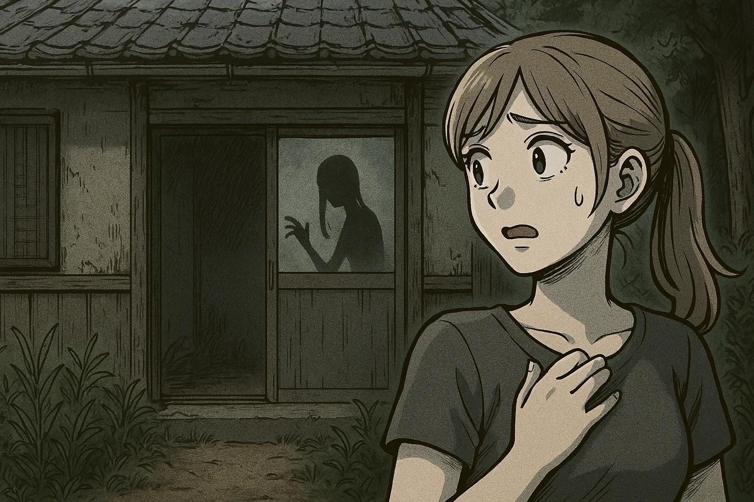 階段の裏のお姉さん