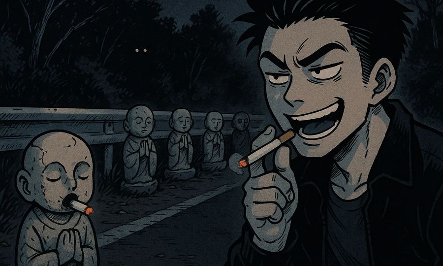 煙草と地蔵