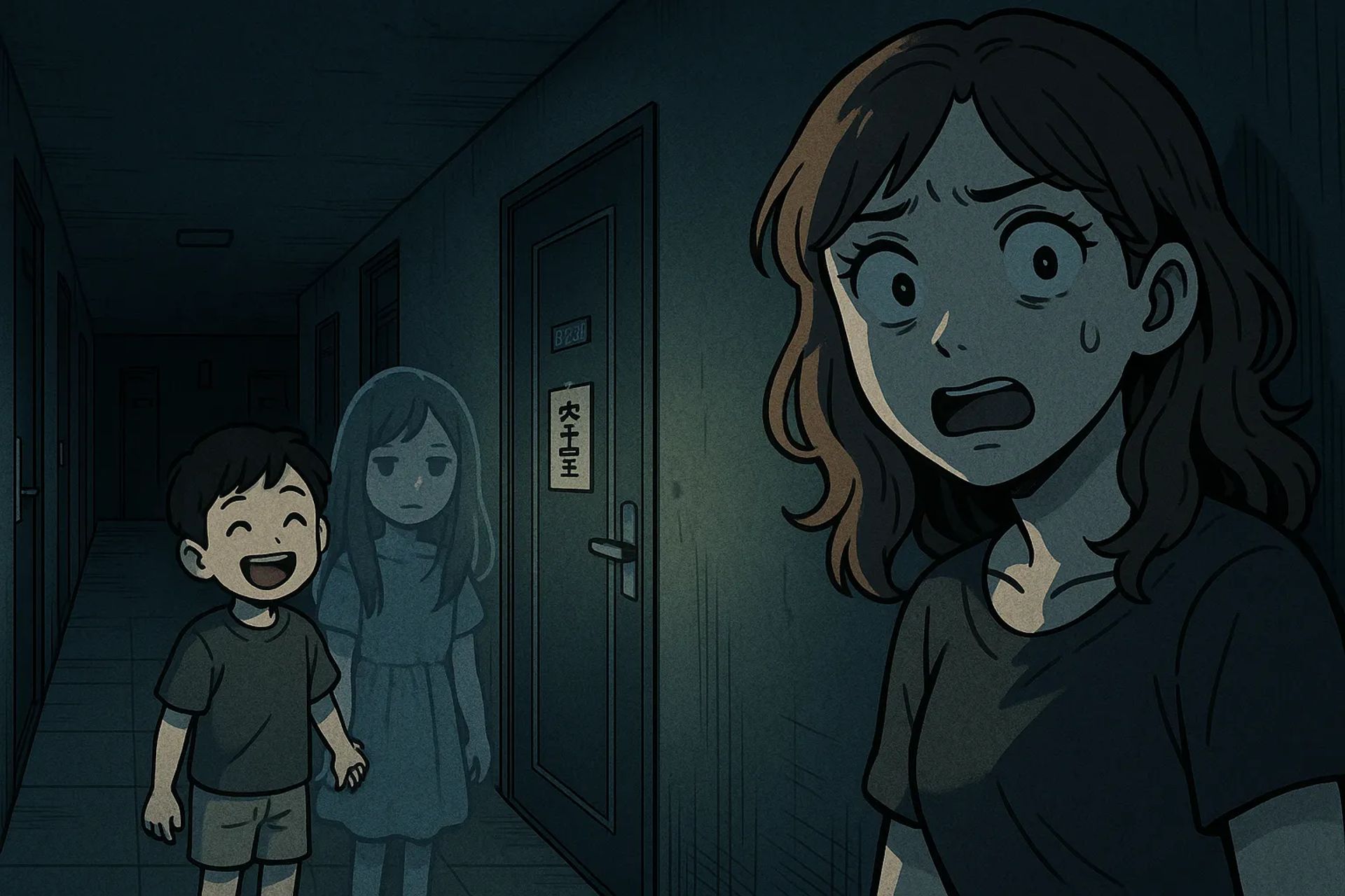 Japanese Ghost Story illustration "title: A Child's Friend"