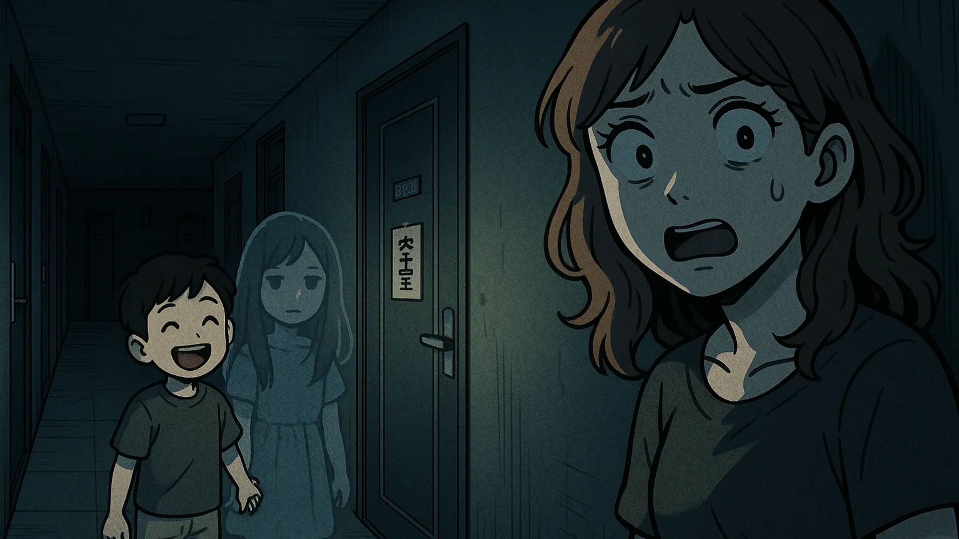 Japanese Ghost Story illustration "title: A Child's Friend"