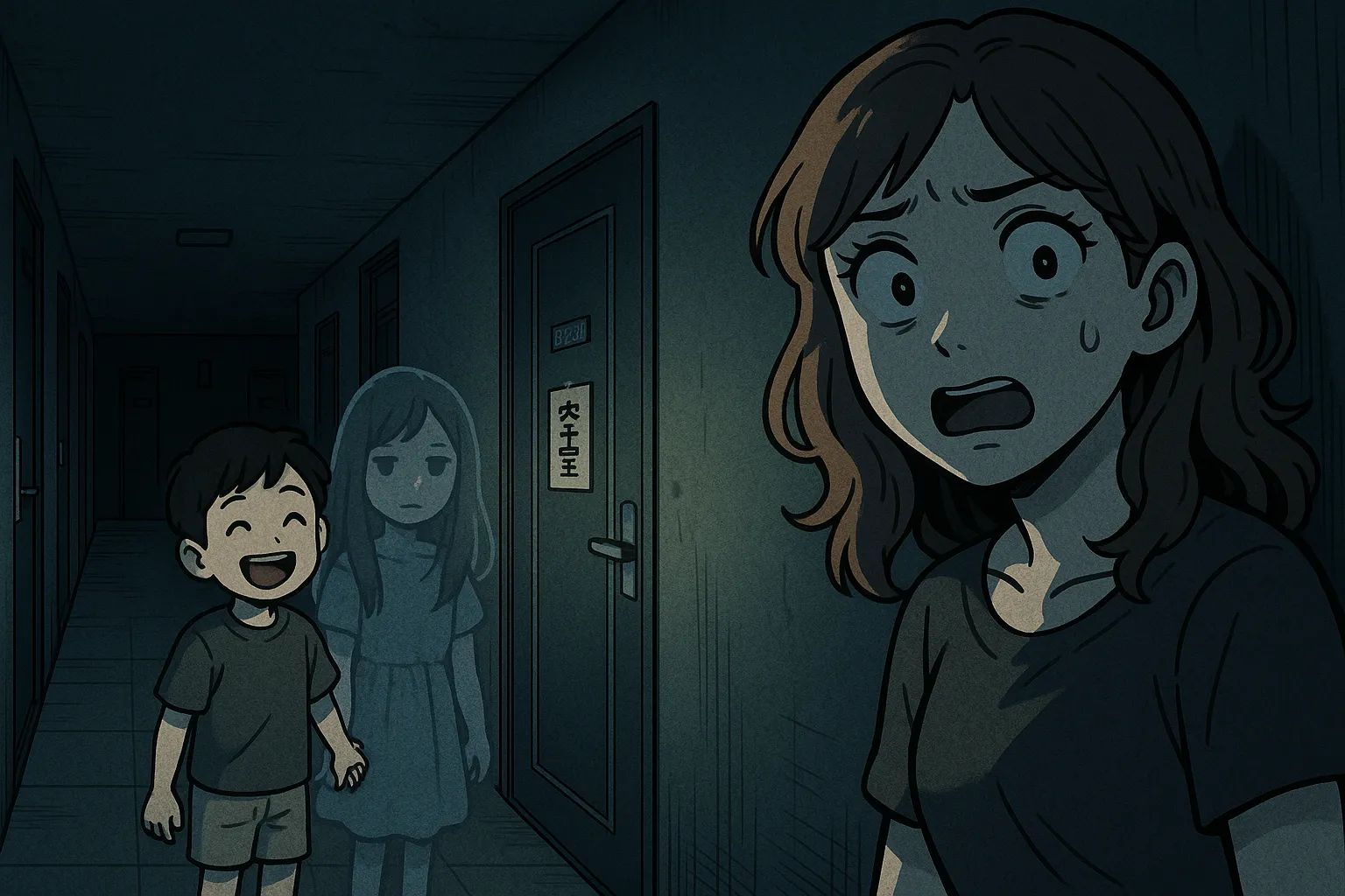 Japanese Ghost Story illustration "title: A Child's Friend"