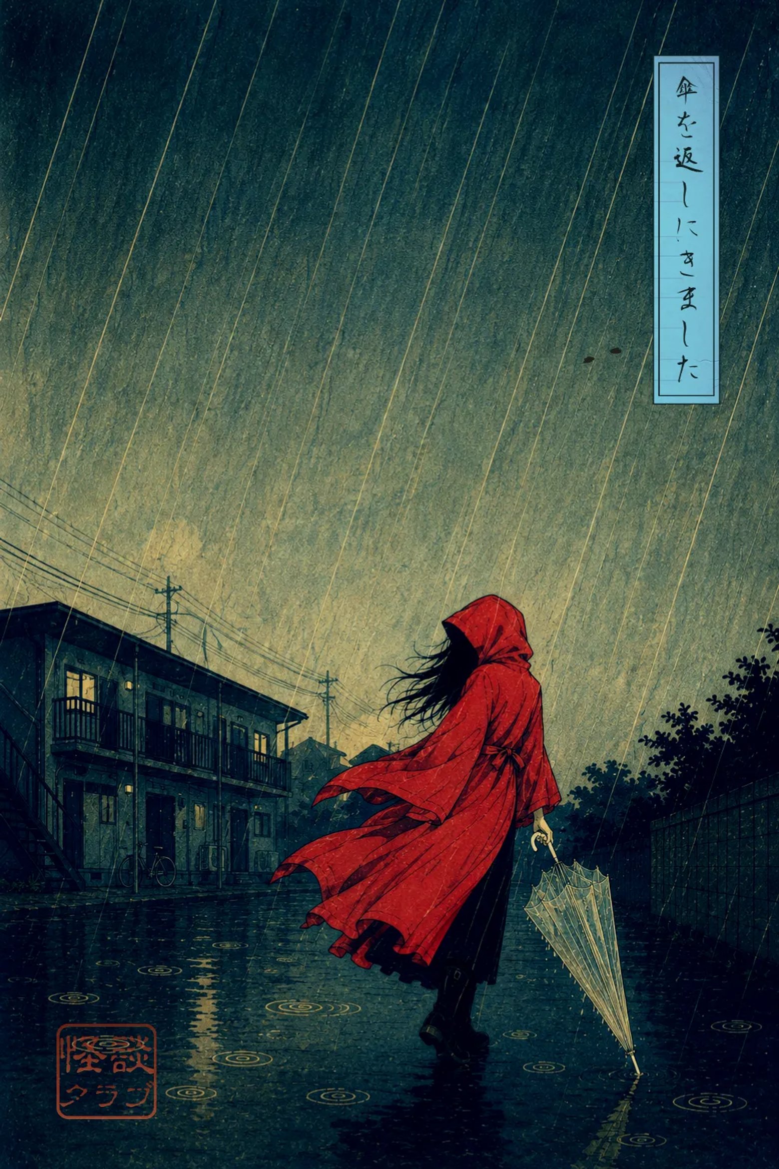傘を返しにきました 浮世絵サムネイル