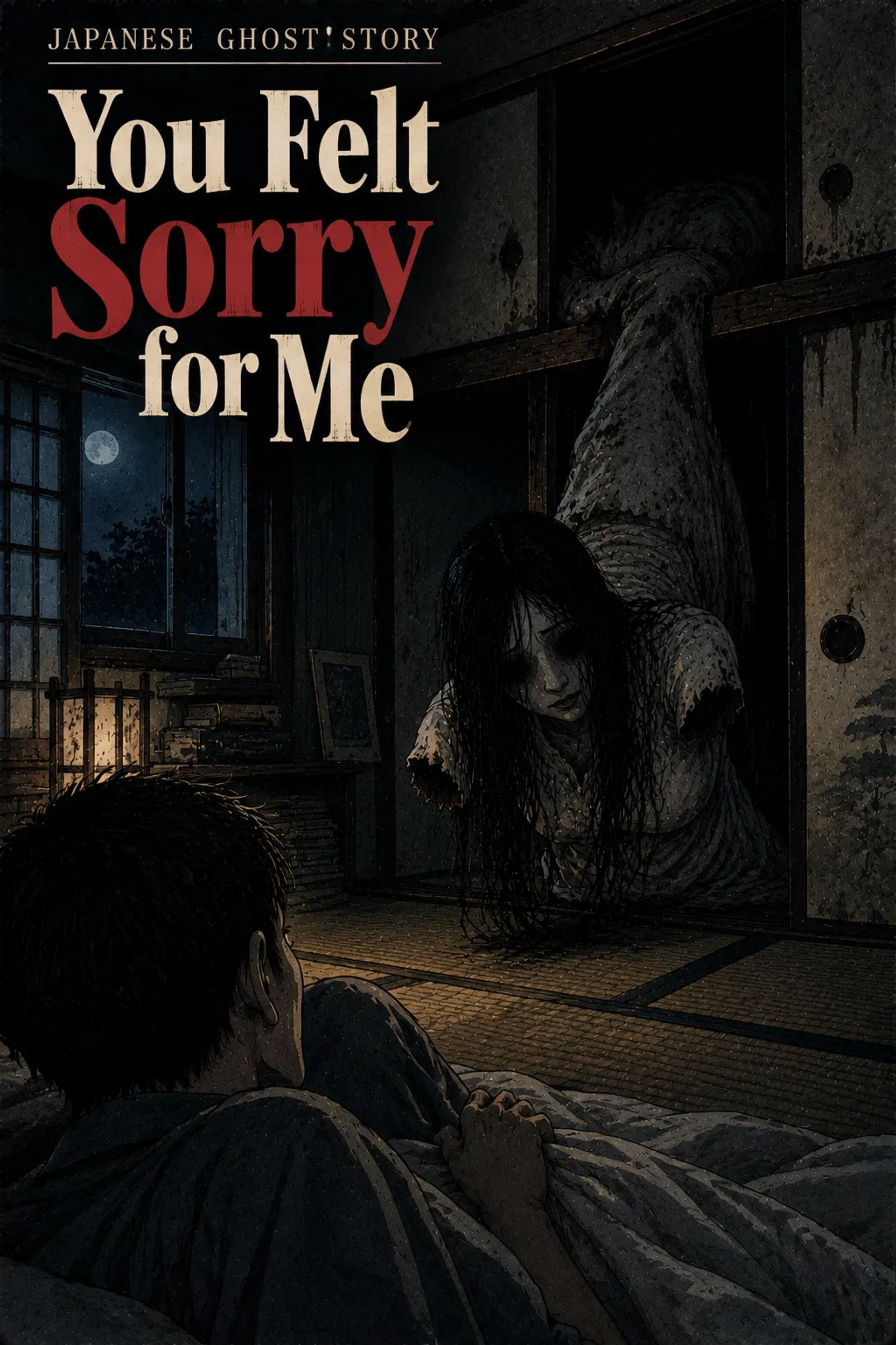 Japanese Ghost Story illustration "title: You felt sorry for me"