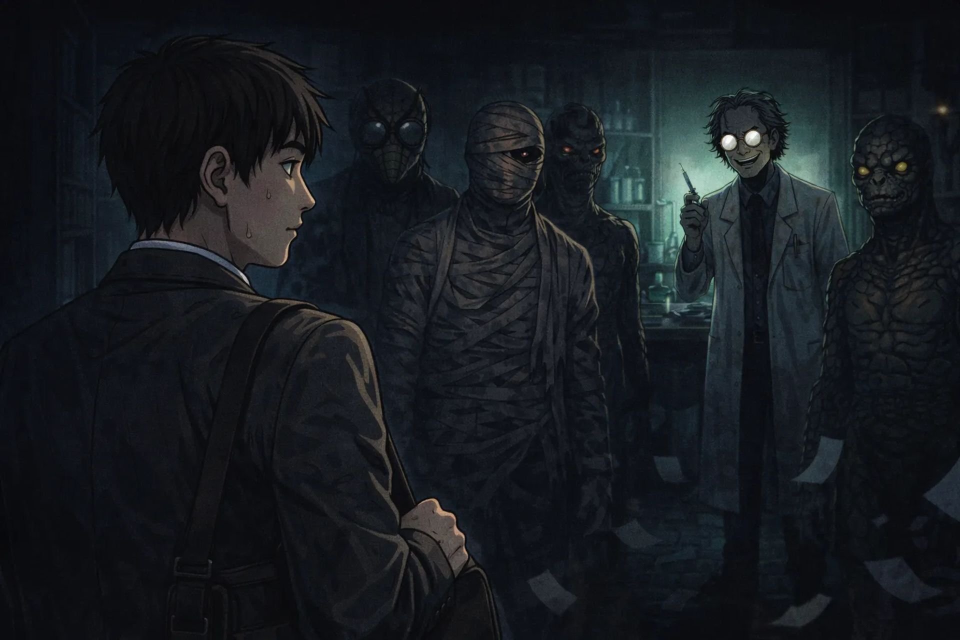 Japanese Ghost Story illustration "title: The Monster Club"