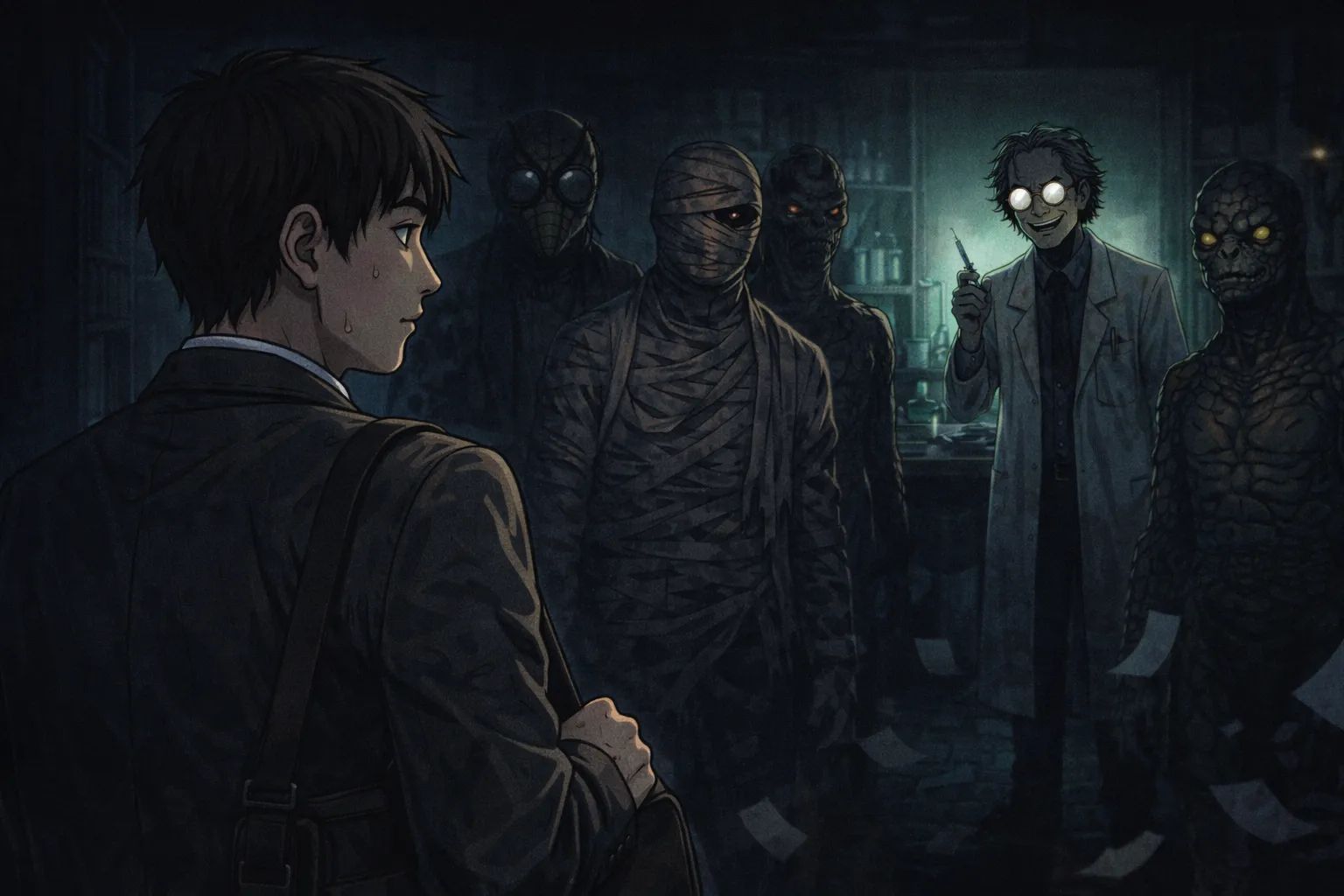 Japanese Ghost Story illustration "title: The Monster Club"