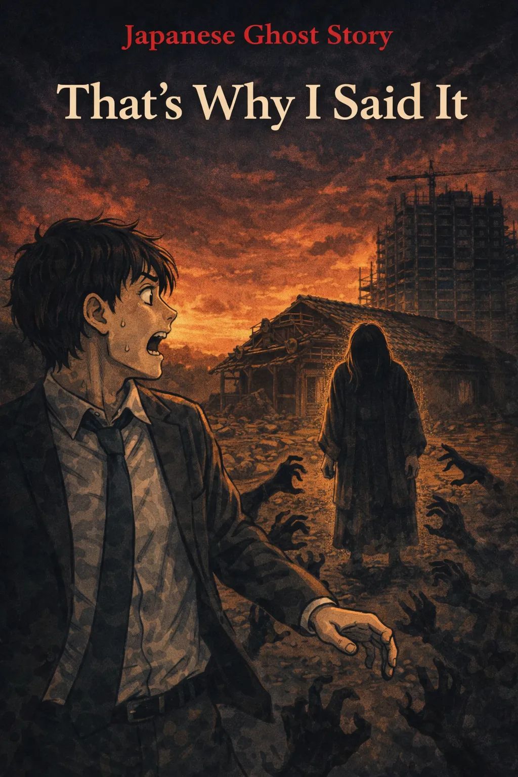 Japanese Ghost Story illustration "title: That's why I said it"