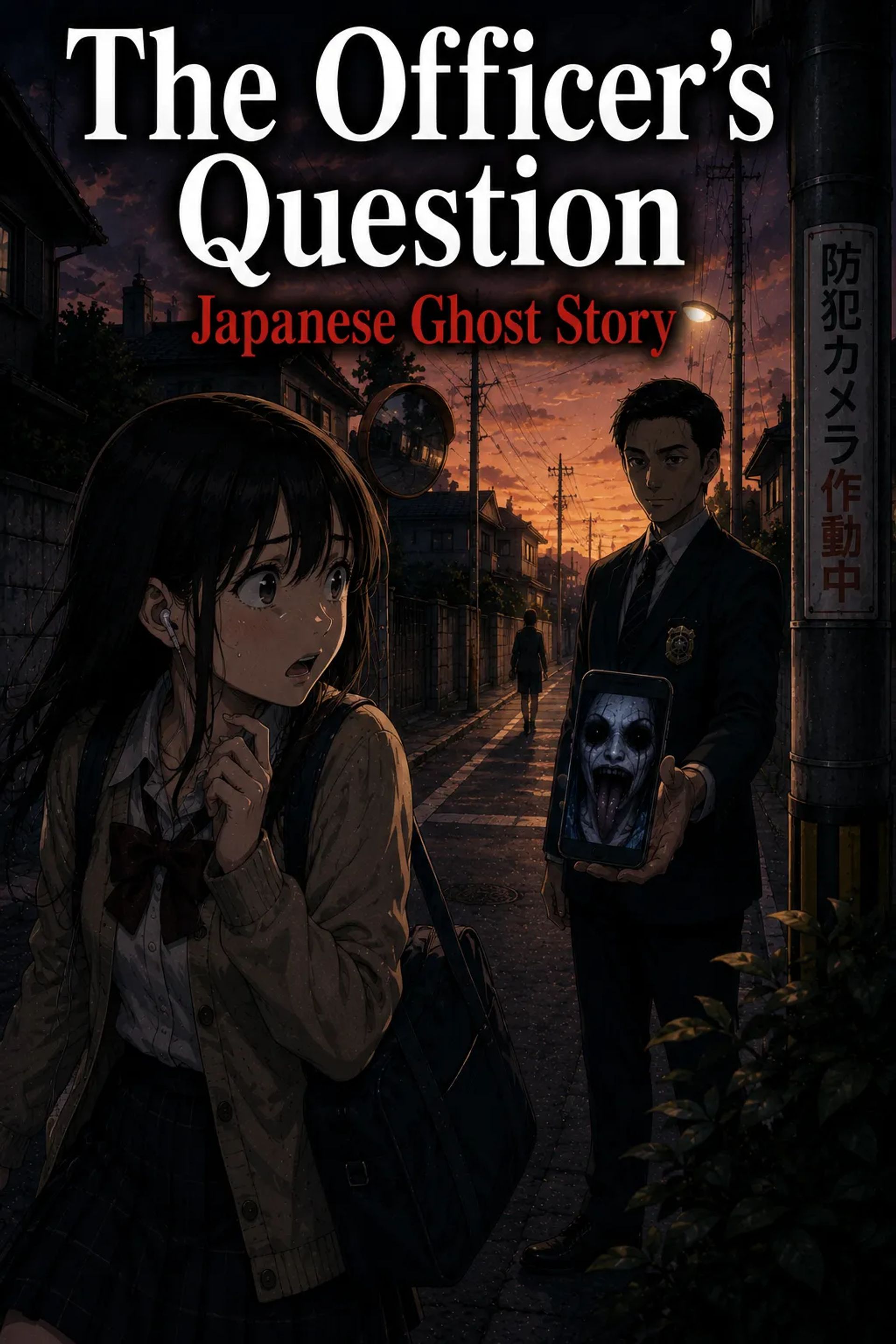 Japanese Ghost Story illustration "title: The Officer’s Question"