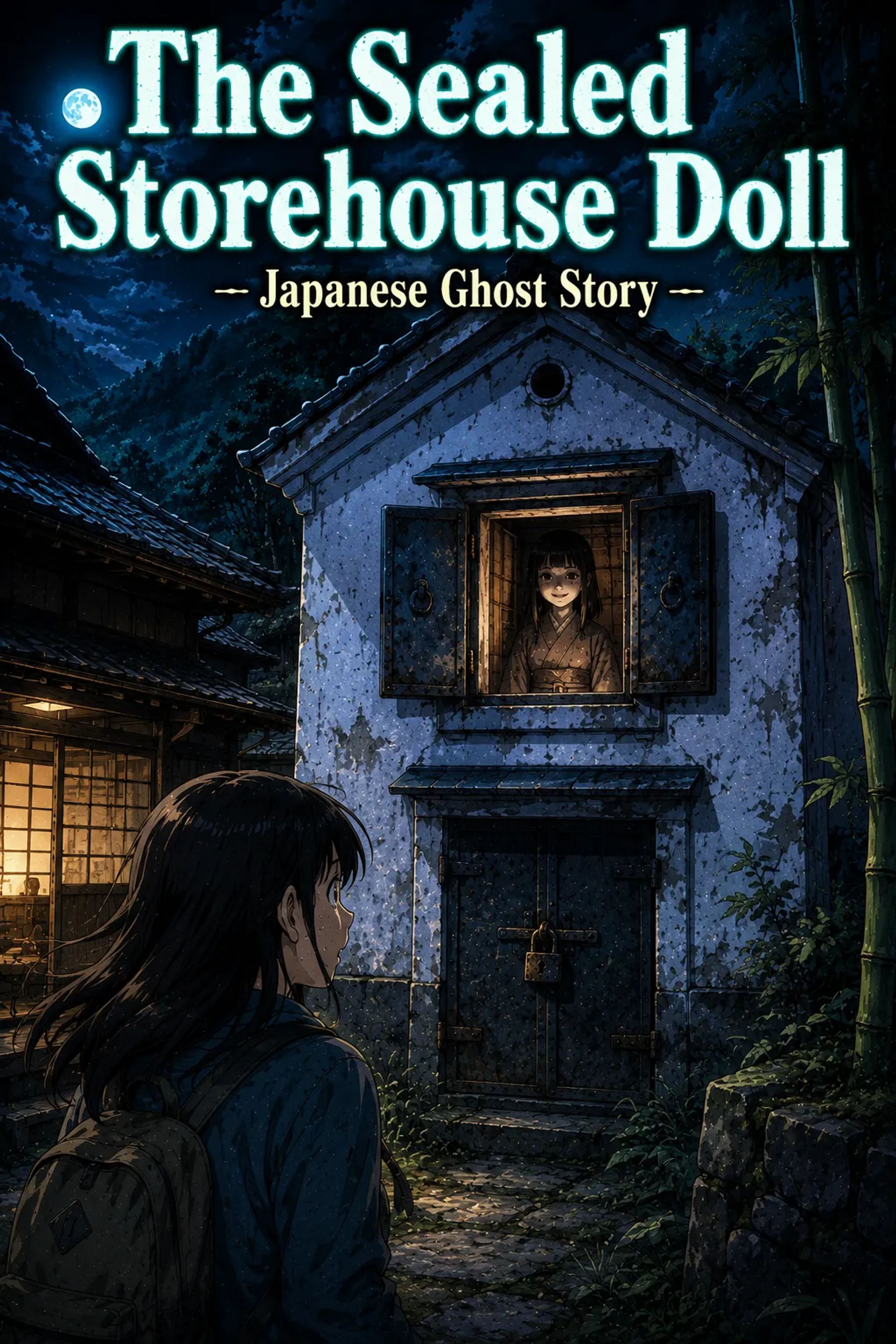 Japanese Ghost Story illustration "title: The Sealed Storehouse Doll"