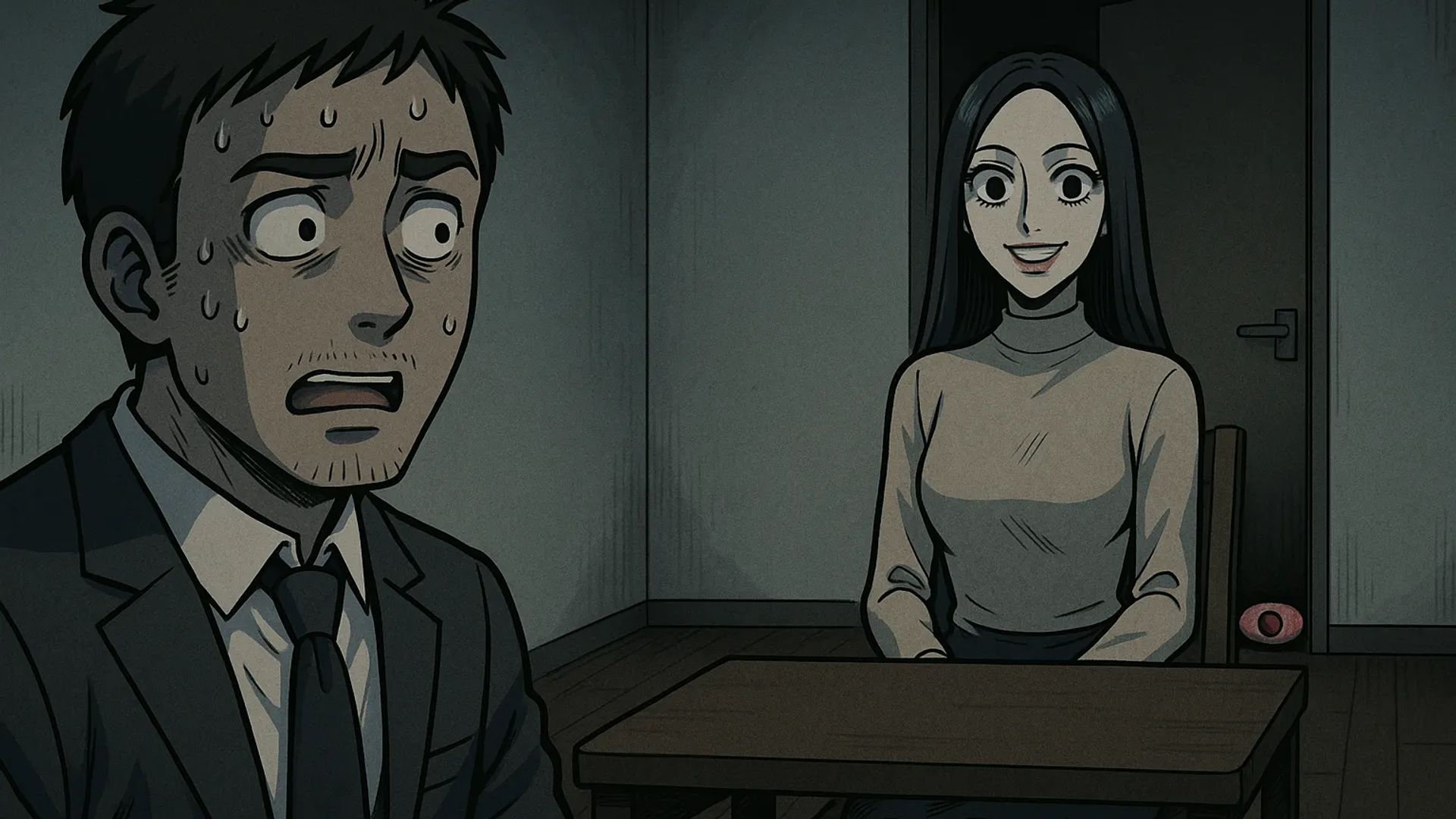 Japanese Ghost Story illustration "title: The Reverse Pickup"