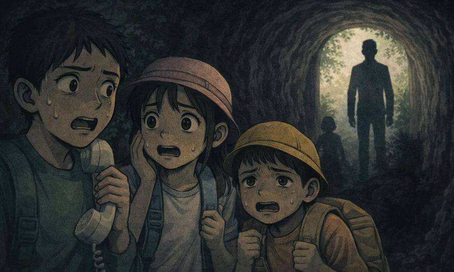 遠足の防空壕