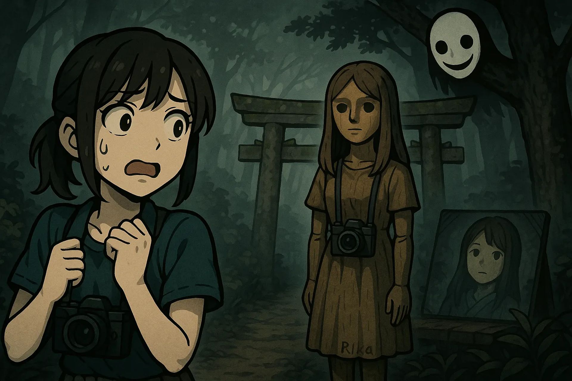 Japanese Ghost Story illustration "title: Did I Come This Way?"