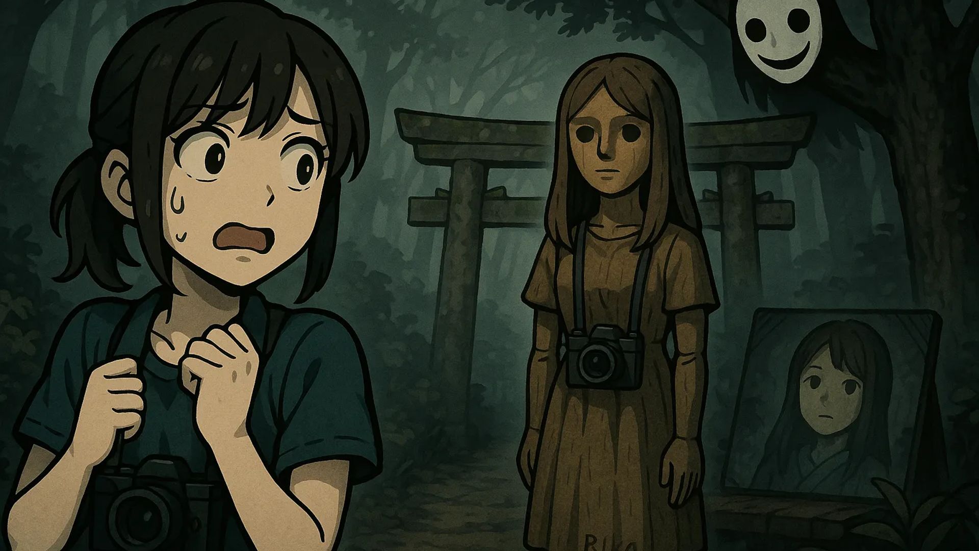 Japanese Ghost Story illustration "title: Did I Come This Way?"