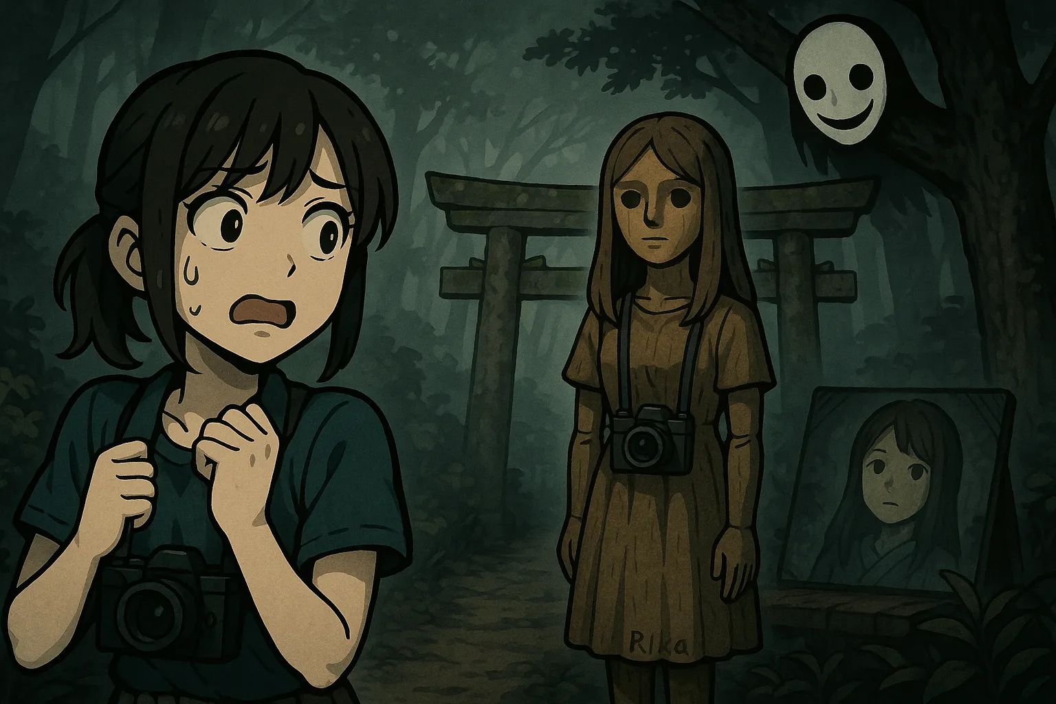 Japanese Ghost Story illustration "title: Did I Come This Way?"