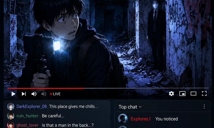 Ghost Haunting on Livestream