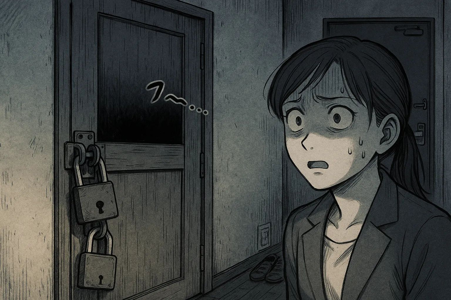 Japanese Ghost Story illustration "title: The Room That Must Not Be Opened"