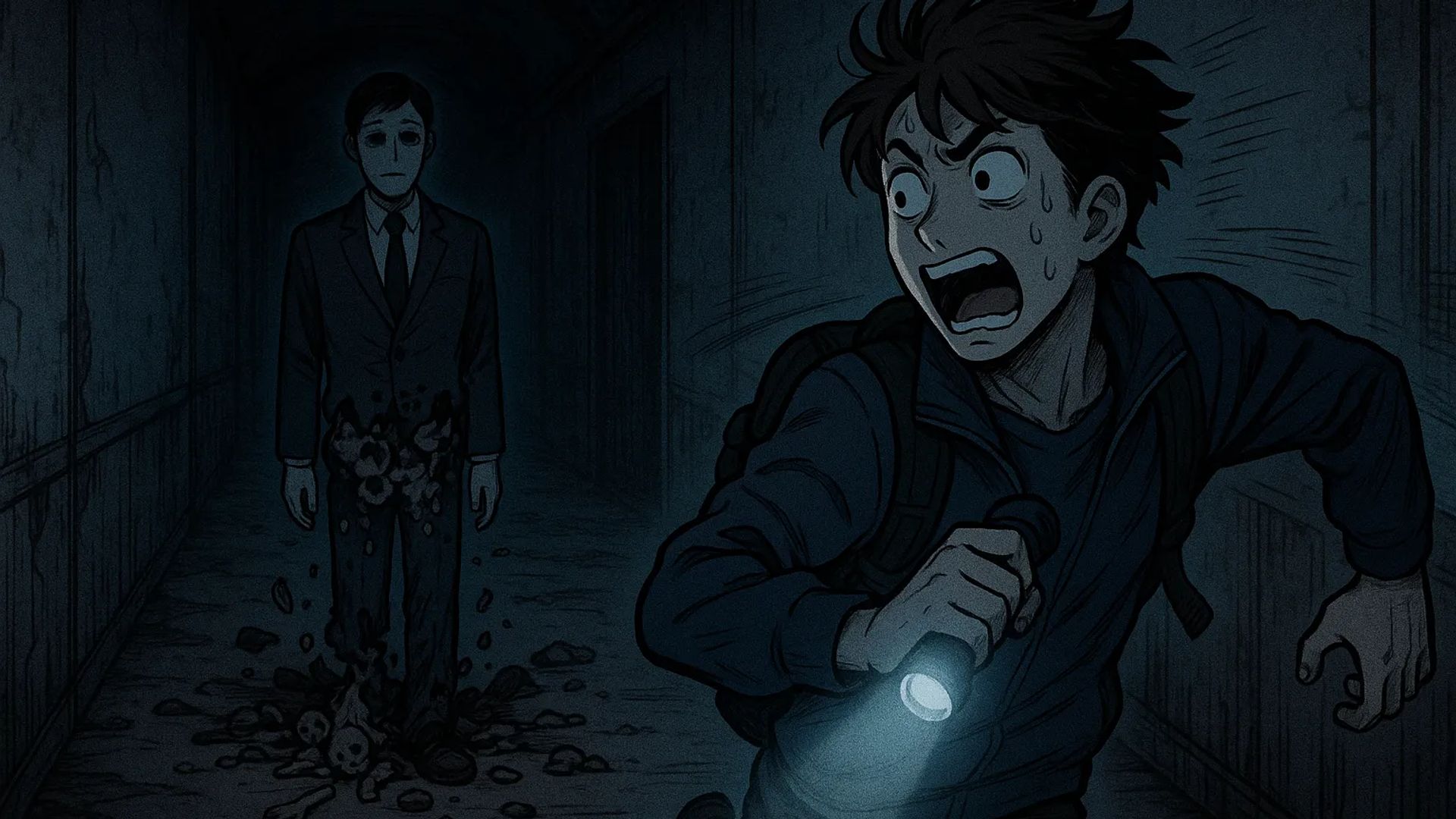 Japanese Ghost Story illustration "title: The Labyrinth Hotel"