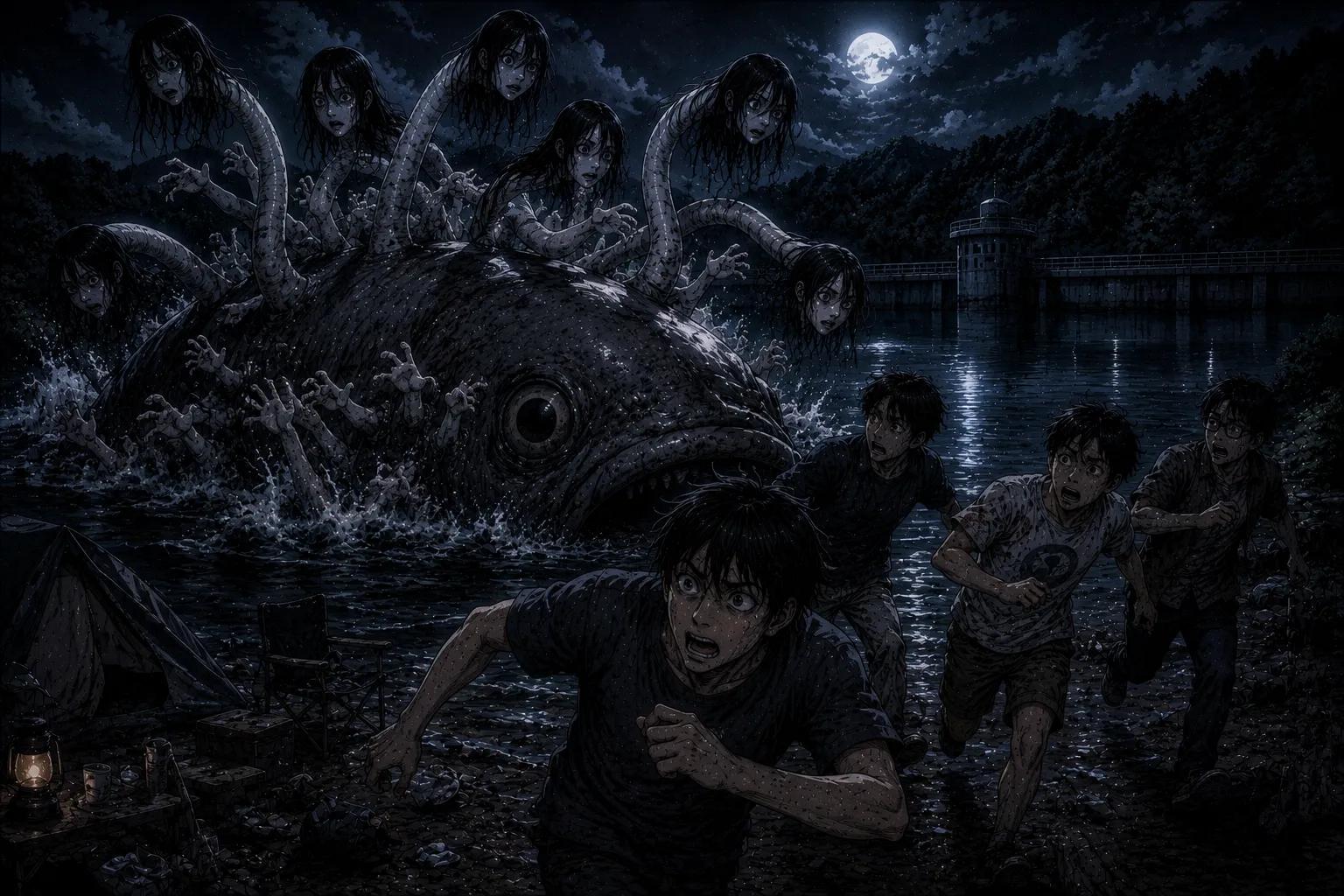 湖の白いもの