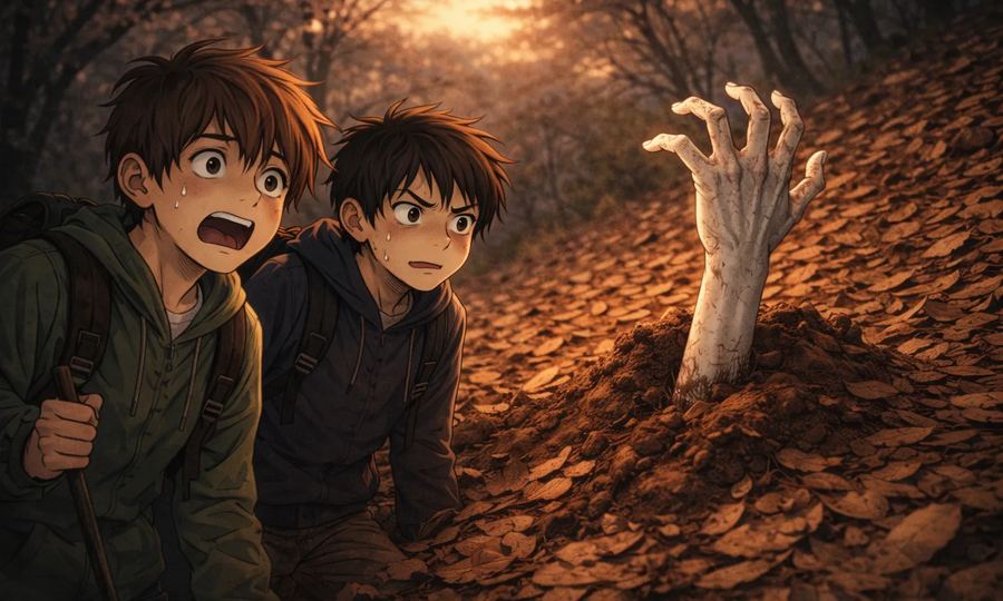 土中の手