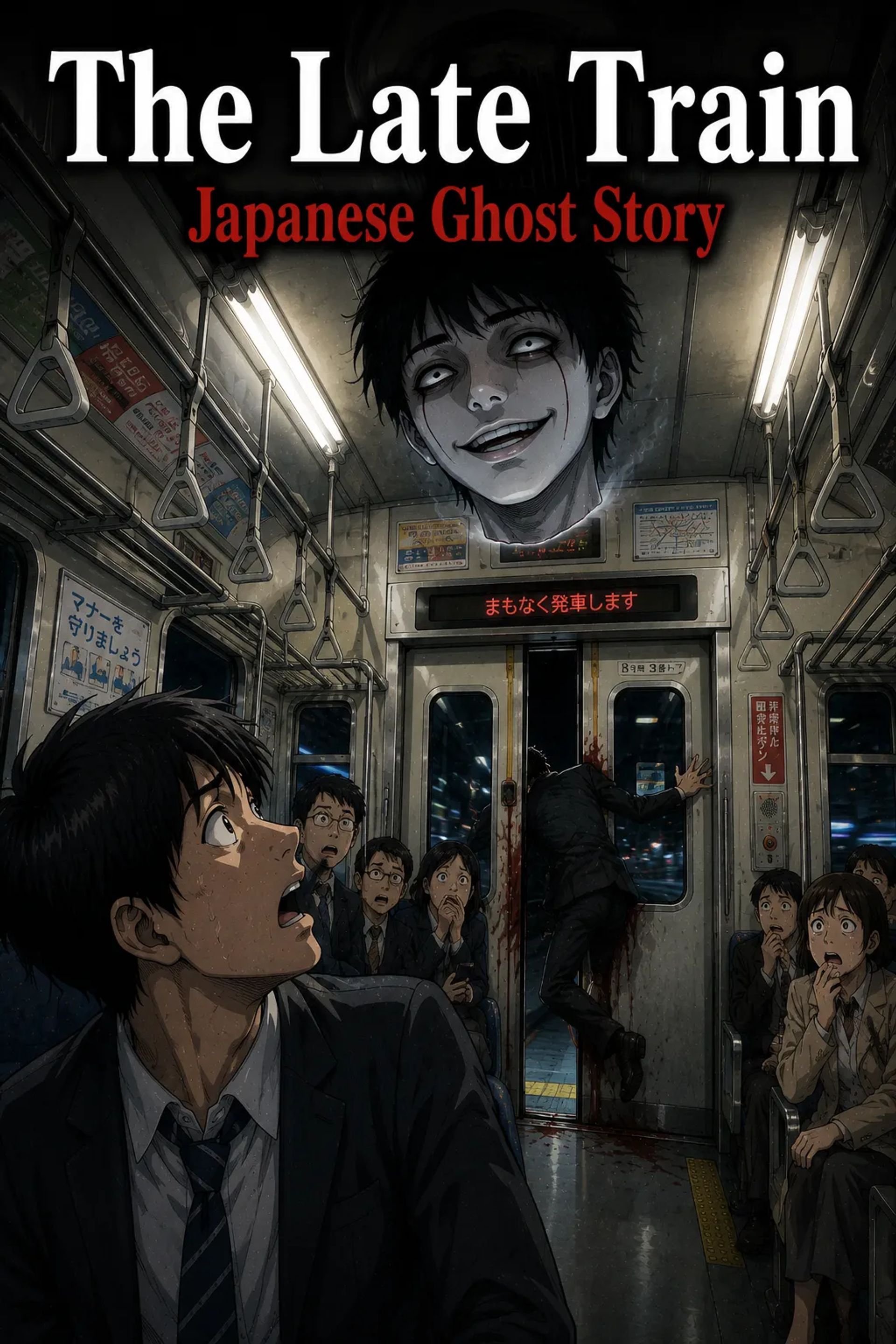 Japanese Ghost Story illustration "title: The Late Train"