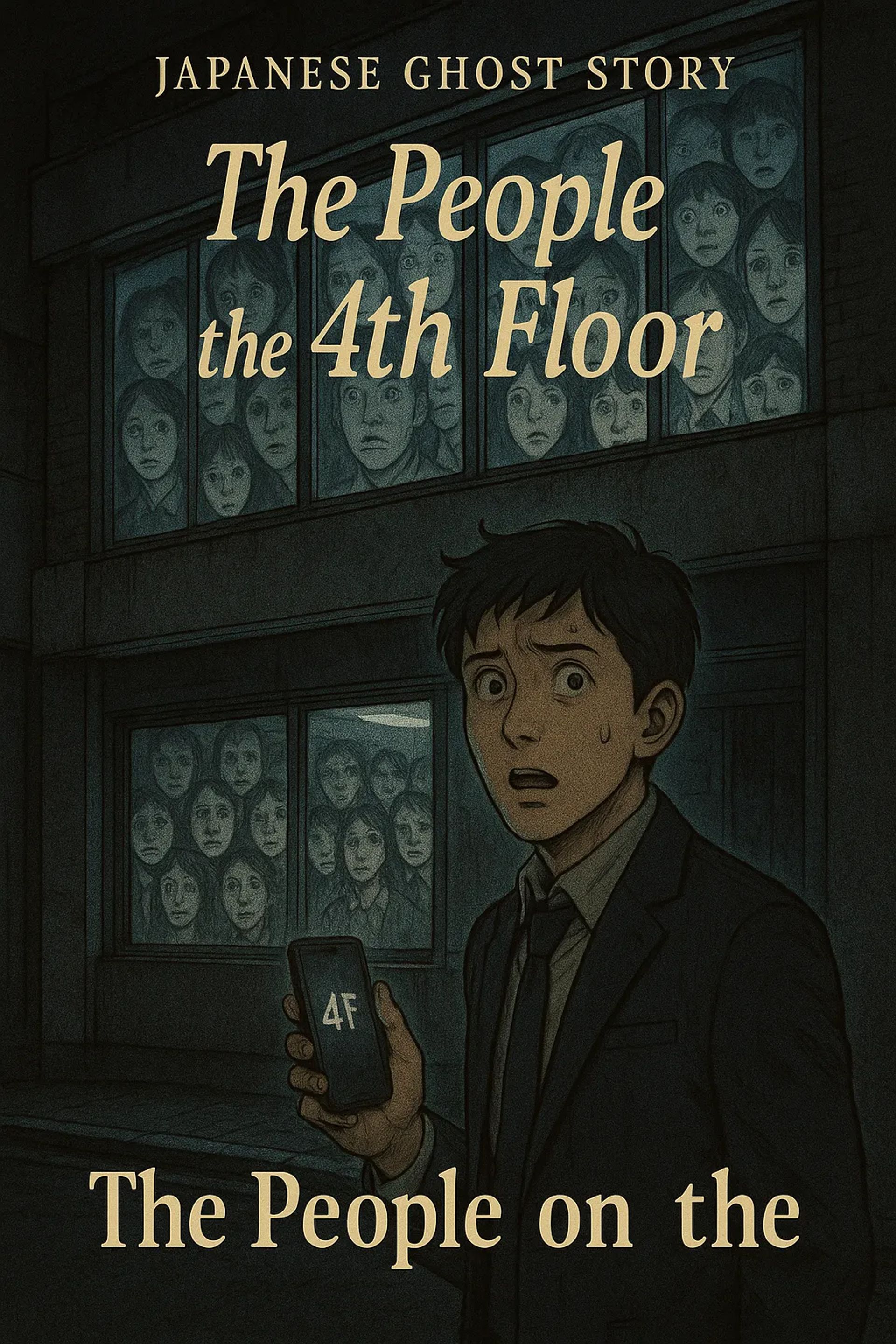 Japanese Ghost Story illustration "title: The People on the 4th Floor"