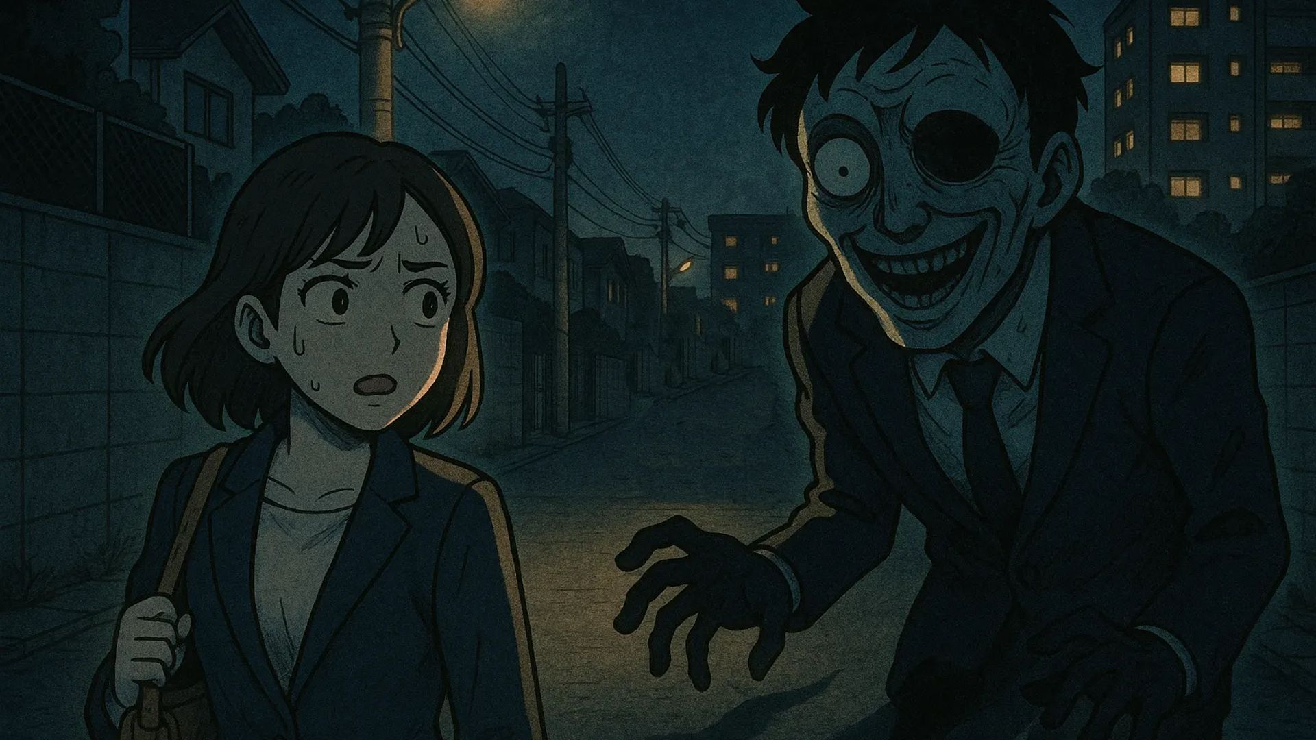 Japanese Ghost Story illustration "title: The Passing Stranger"