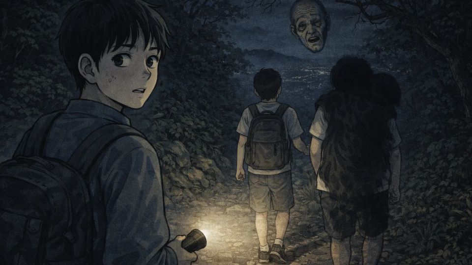 The Mountain Trail at Night