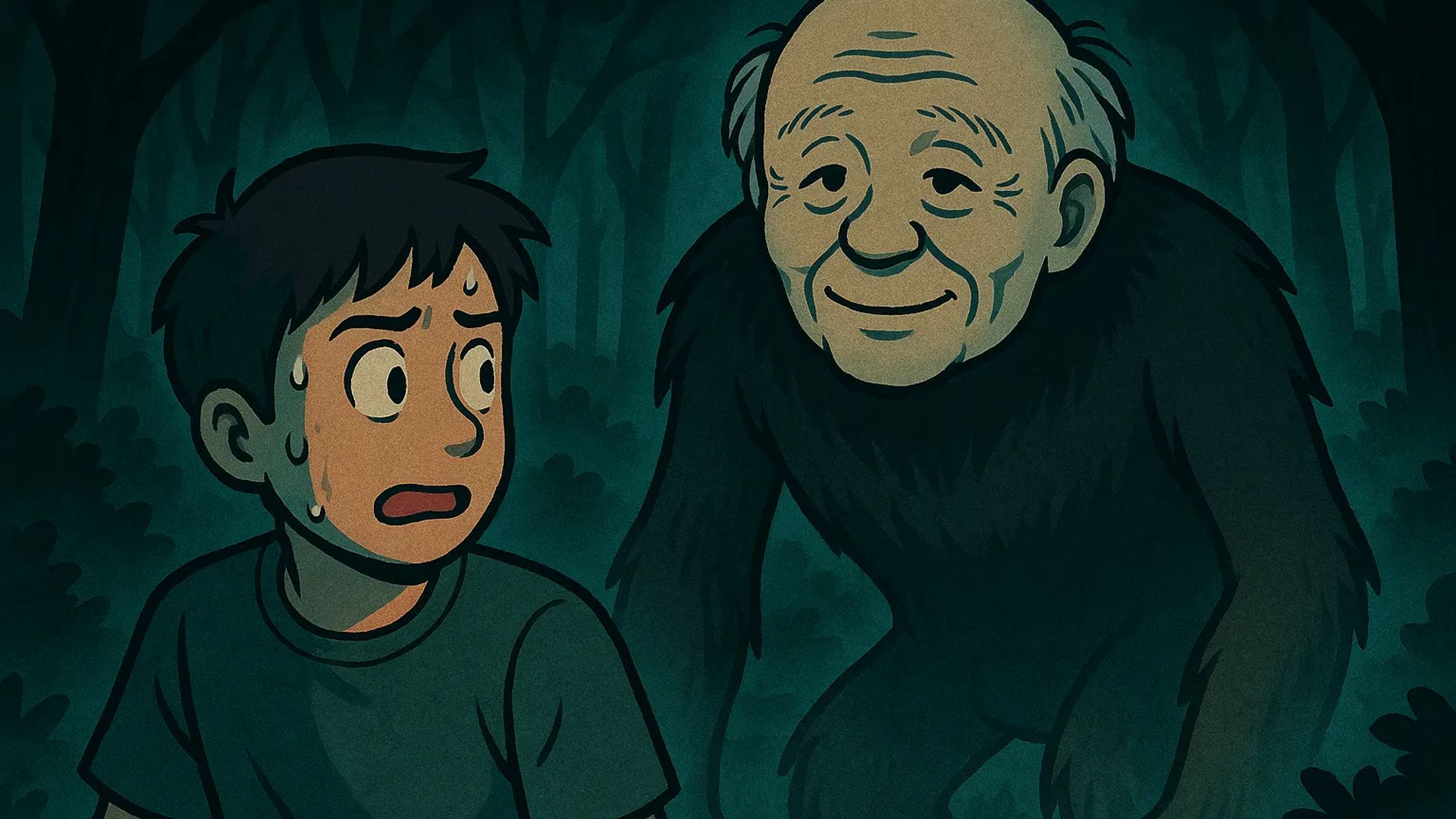 Japanese Ghost Story illustration "title: The Mountain Spectre"