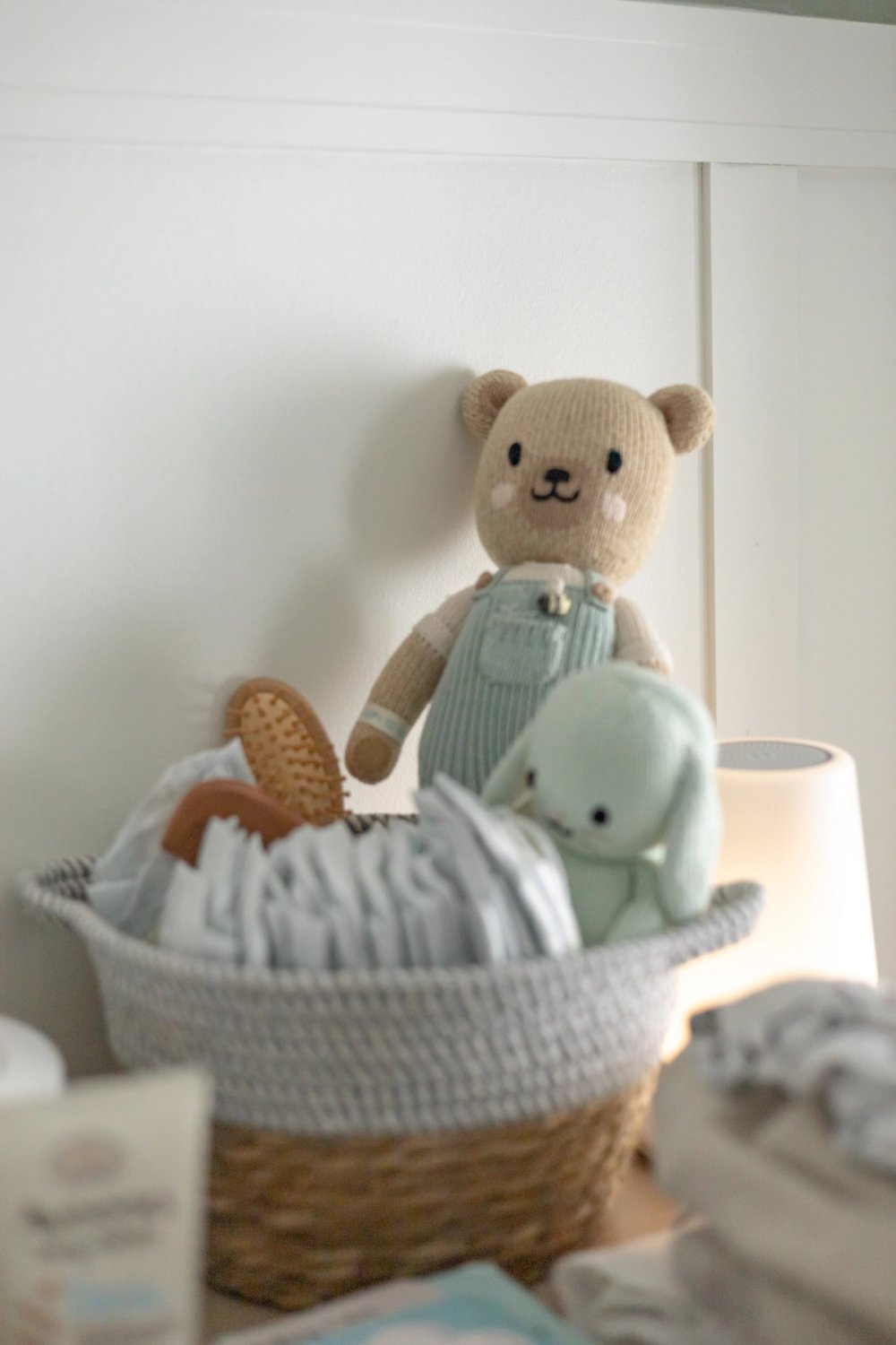 Nursery details during newborn photography photoshoot in Ontario