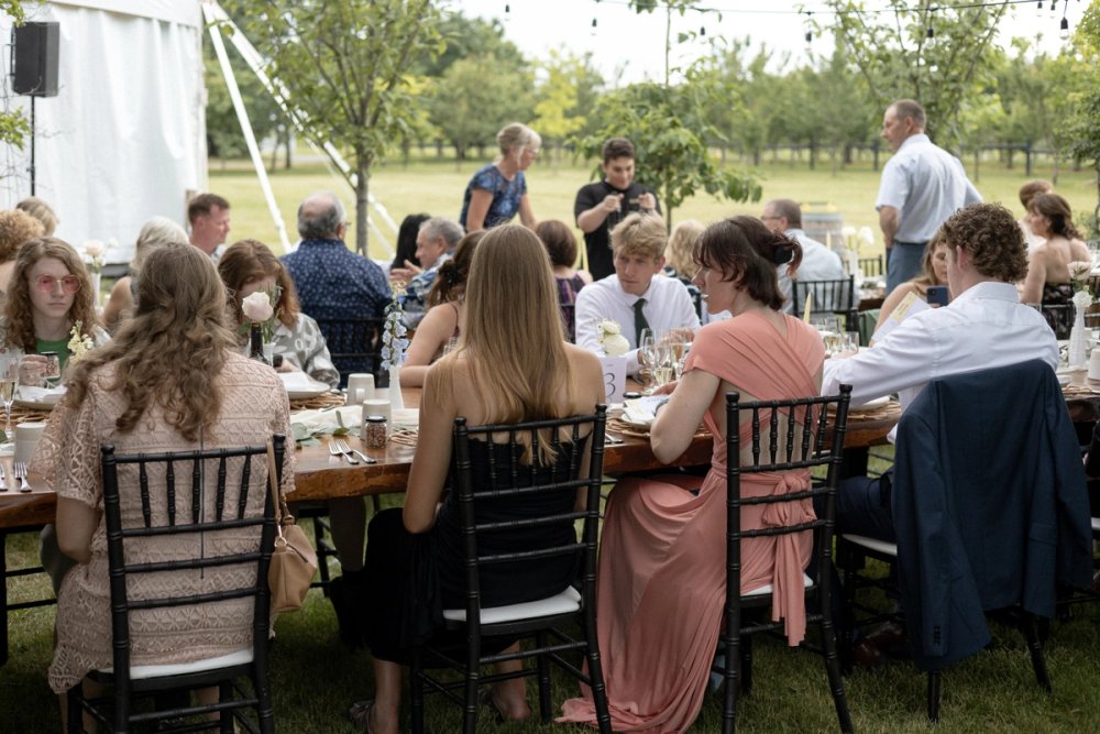 Guests enjoying evening celebration during Niagara wedding