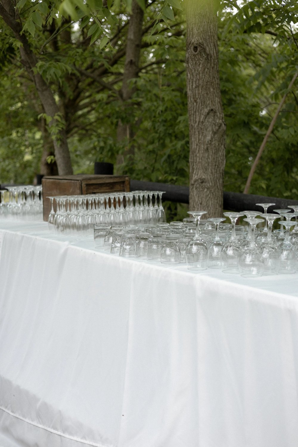 Wedding cocktail hour bar set up at Kurtz Orchards in Niagara-on-the-lake