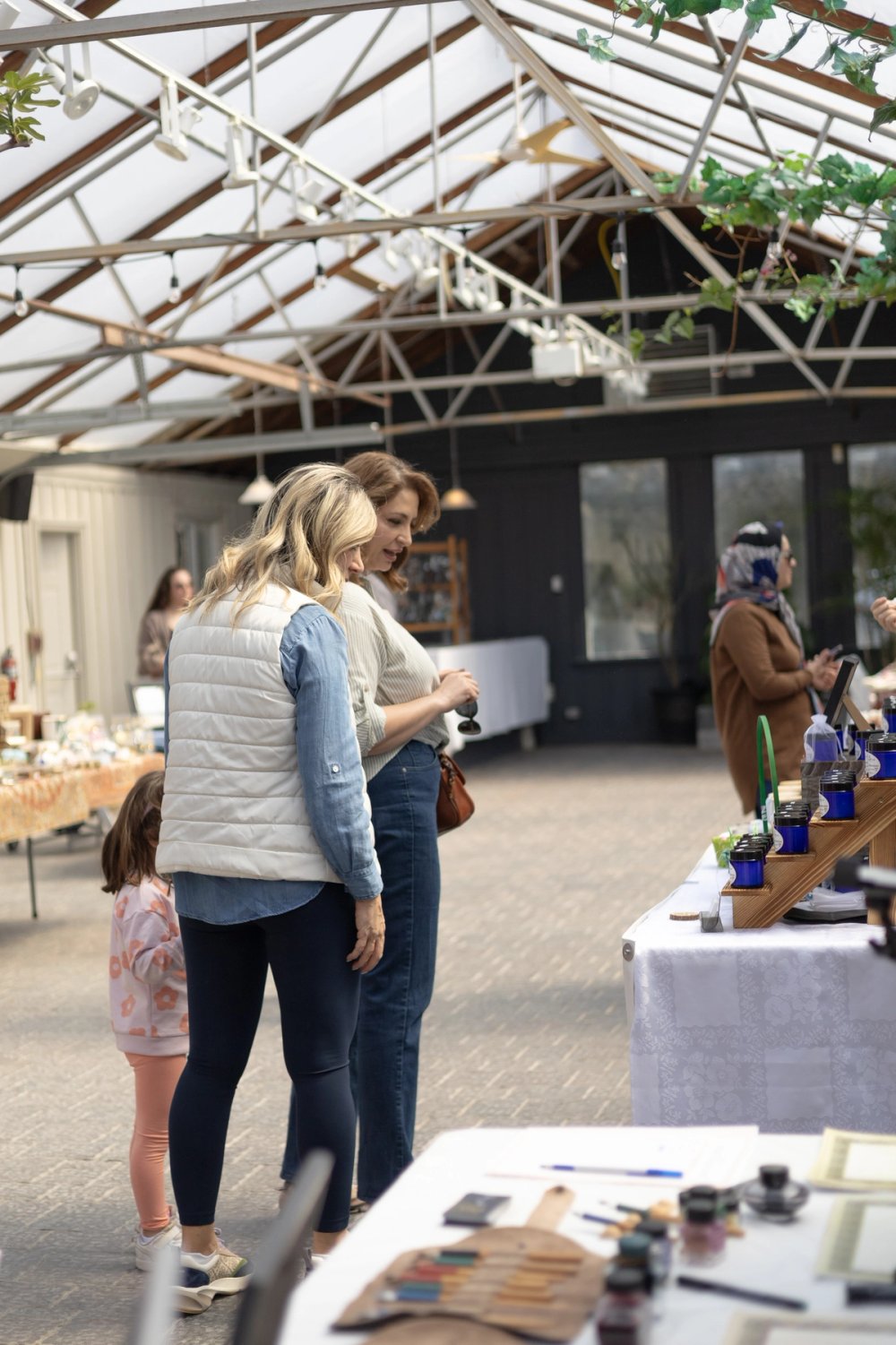 guests at local art market in Newmarket, Ontario